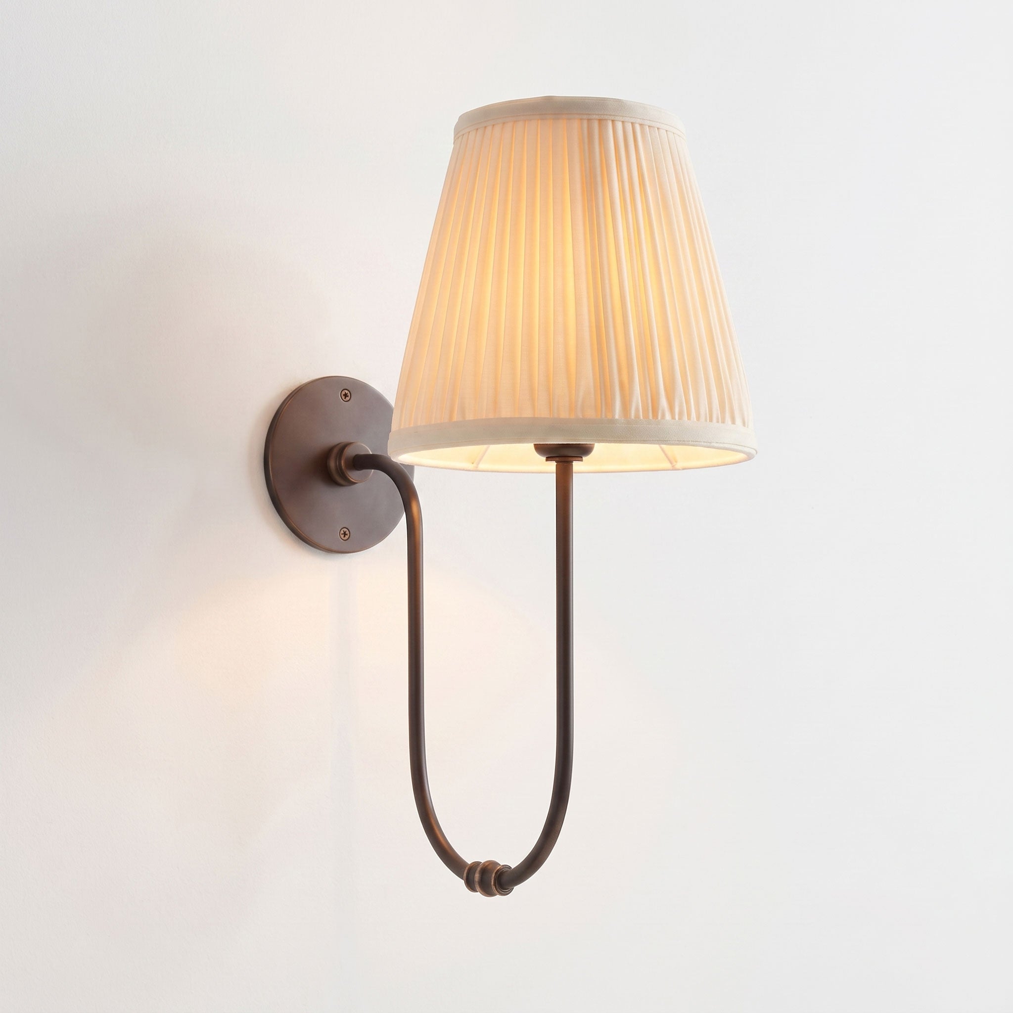 Sybil U-Arm Pleated Wall Sconce