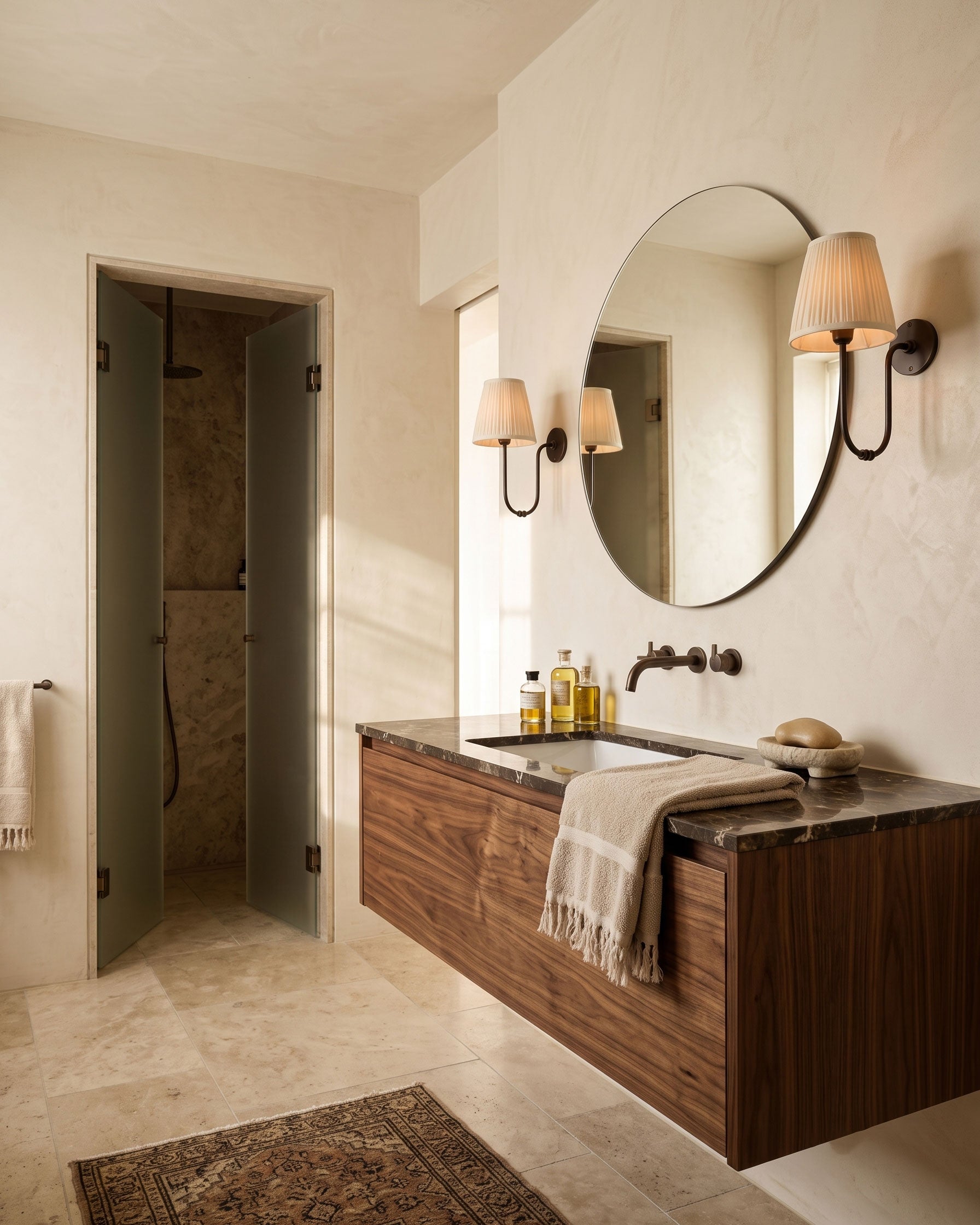 Sybil U-Arm Pleated Wall Sconce