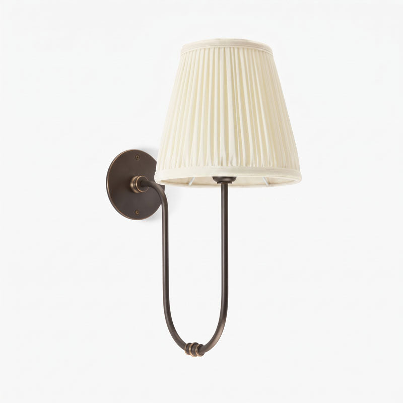 Sybil U-Arm Pleated Wall Sconce