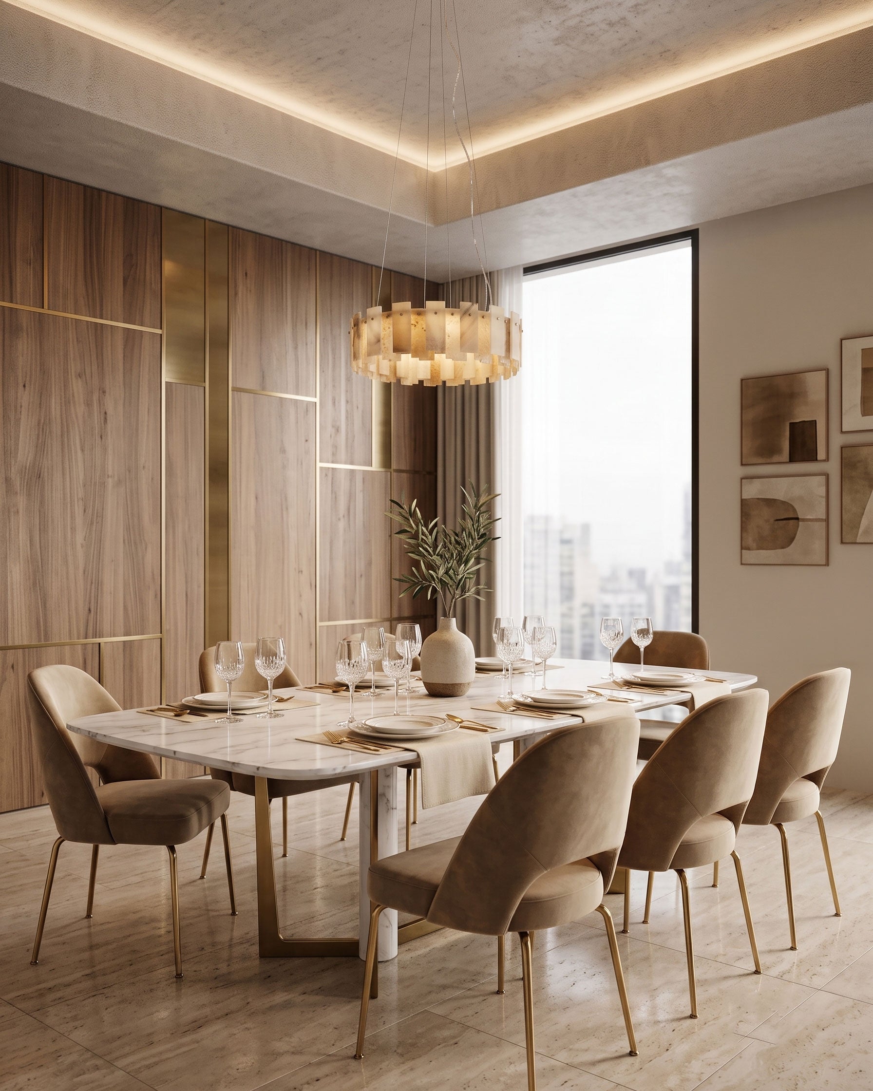 Sylvan Alabaster Chandelier