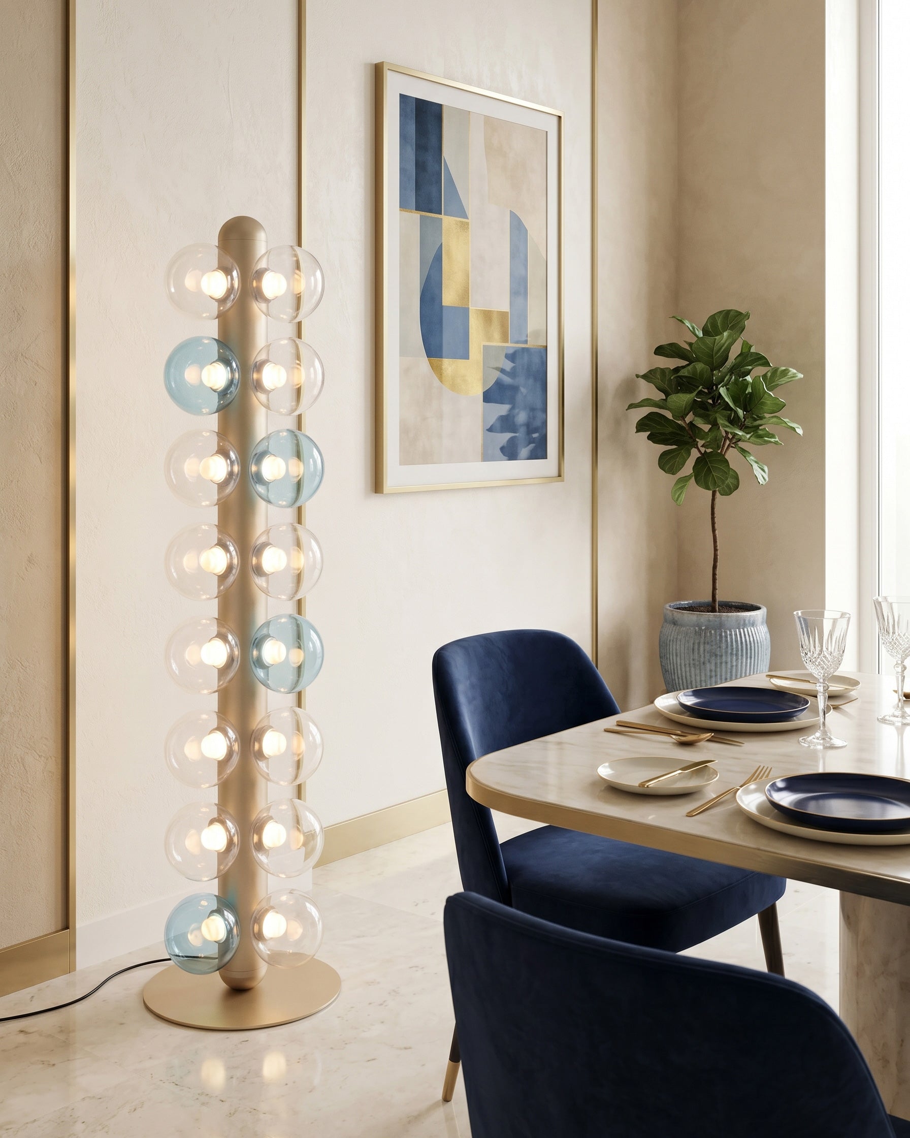 Thalia Prismatic Globe Floor Lamp