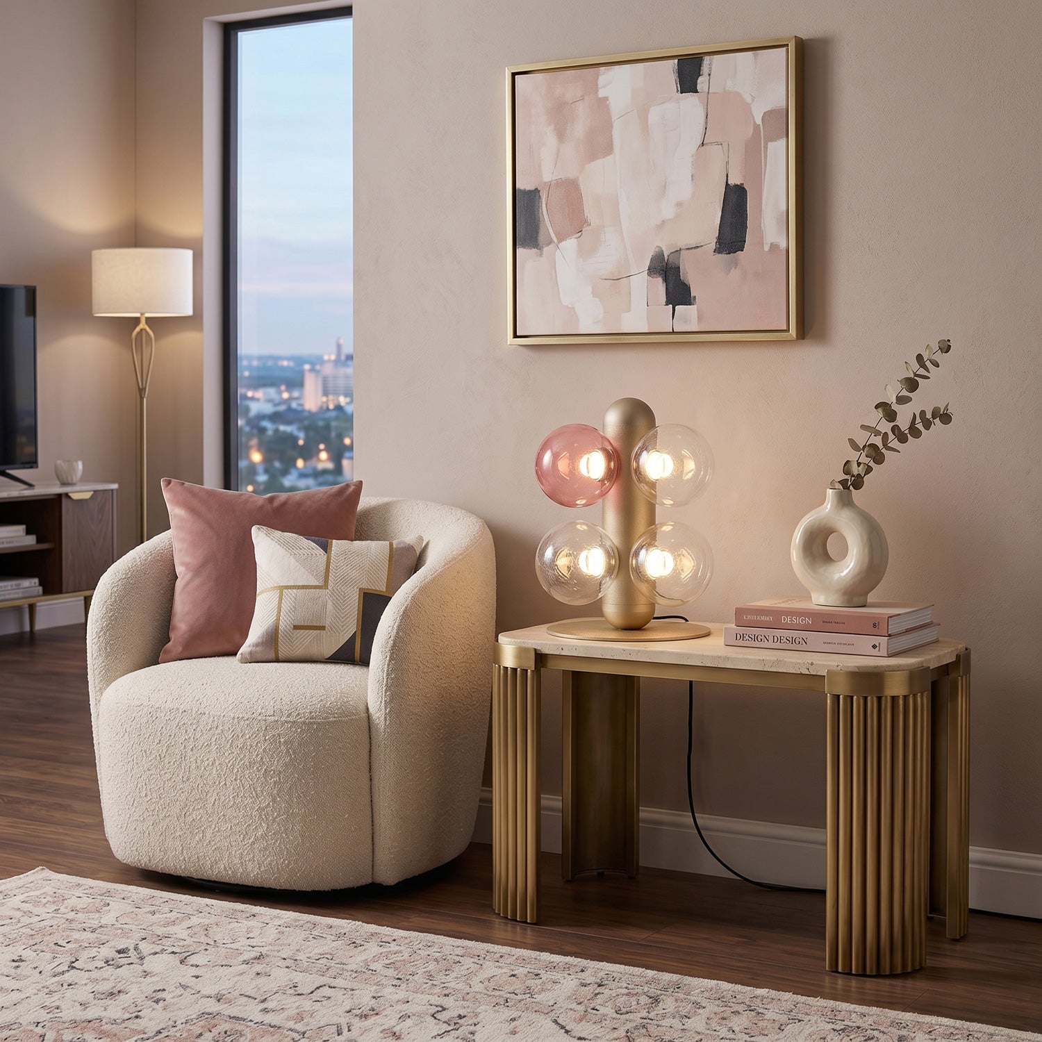 Thalia Prismatic Globe Table Lamp