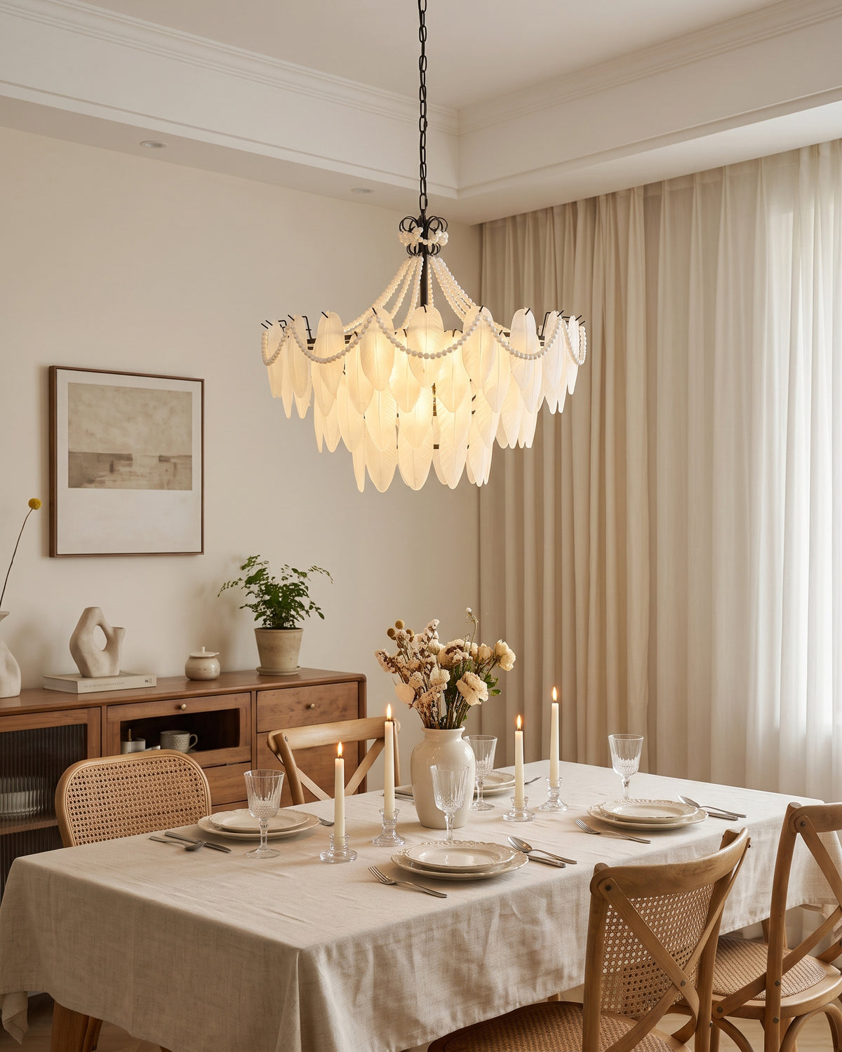 Theodora Beaded Glass Chandelier