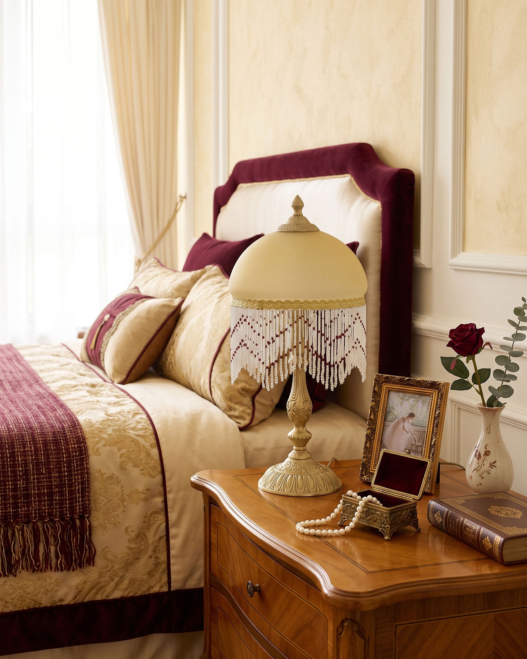 Thora Beaded Fringe Table Lamp
