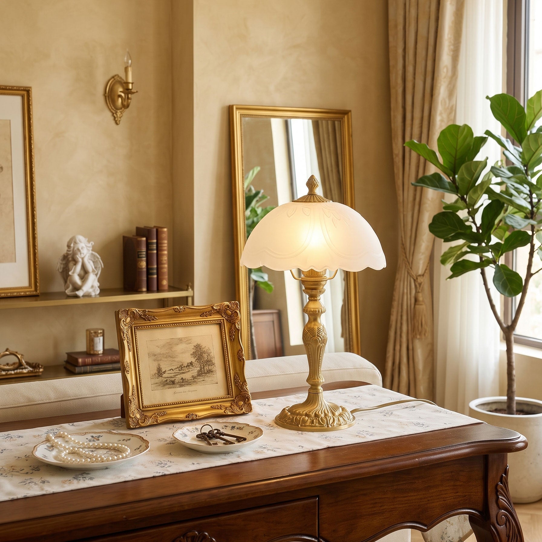 Thora Beaded Fringe Table Lamp