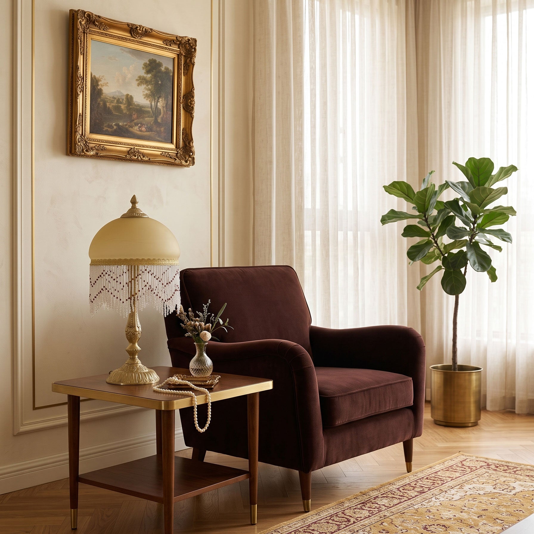 Thora Beaded Fringe Table Lamp