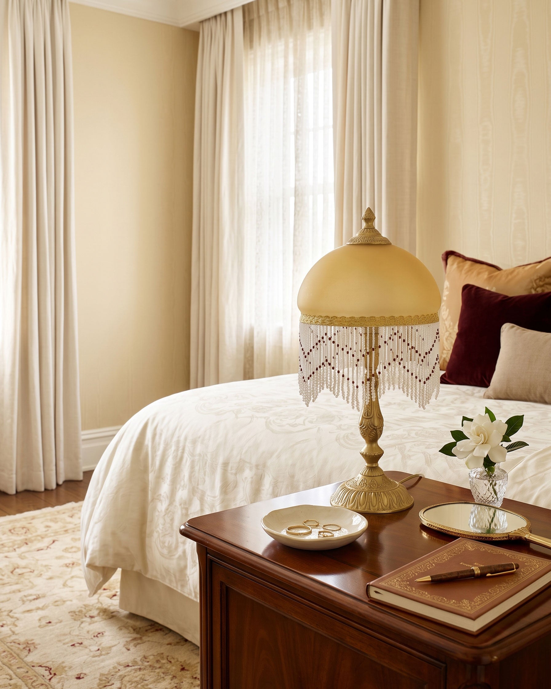 Thora Beaded Fringe Table Lamp