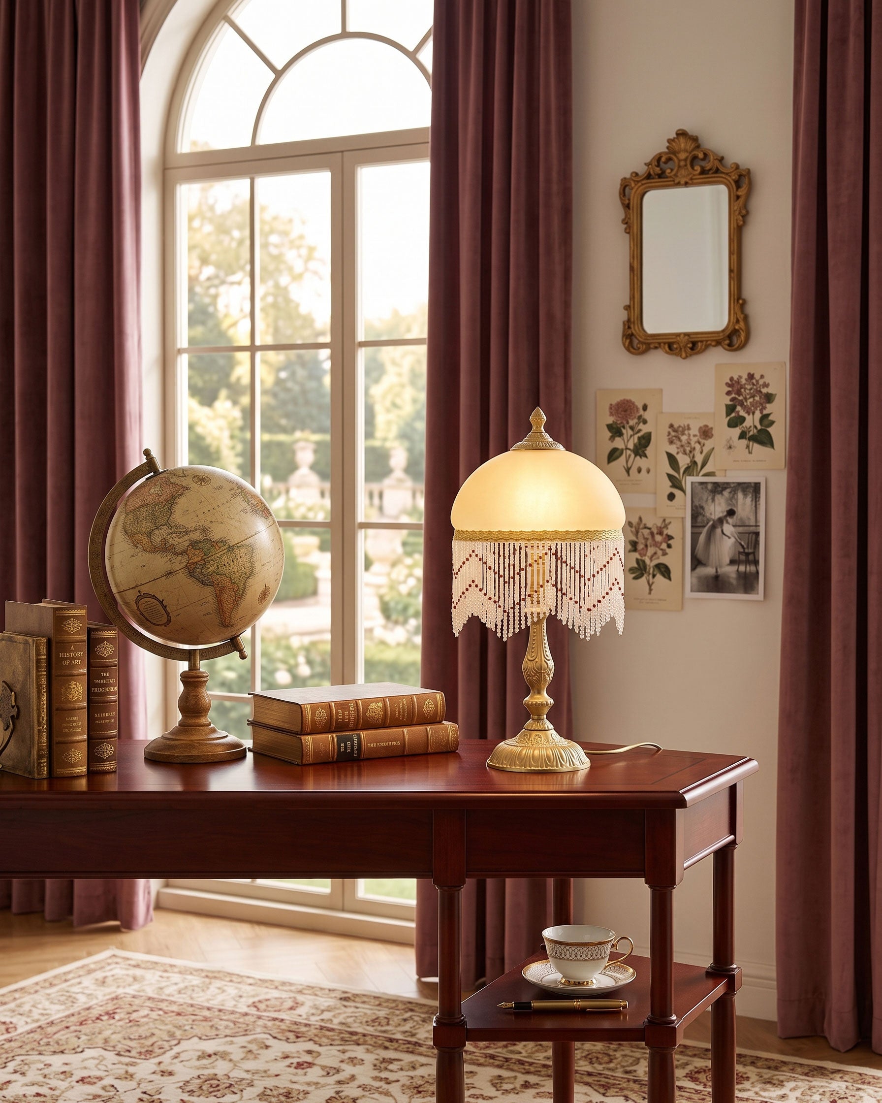 Thora Beaded Fringe Table Lamp