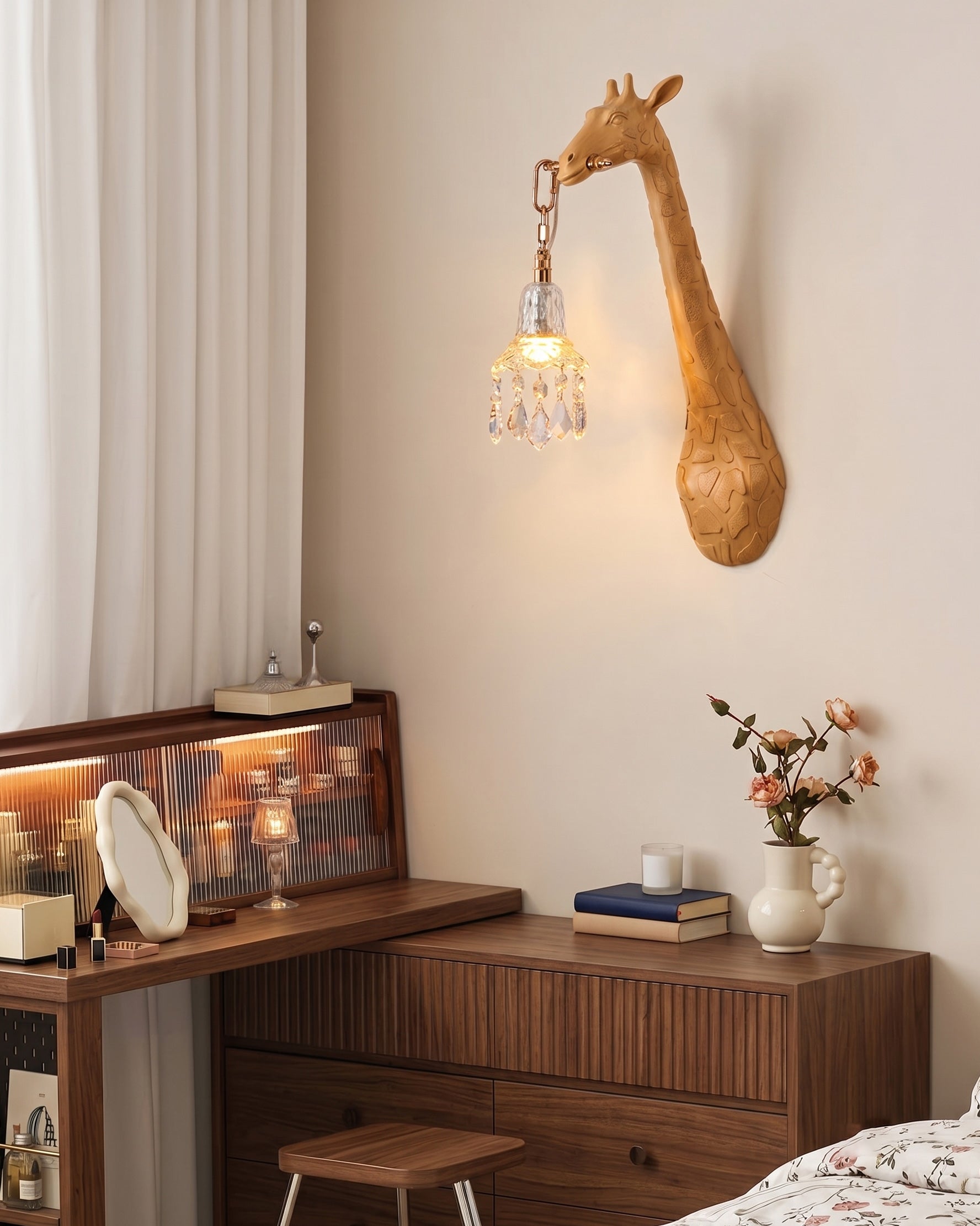 Valerio Giraffe Crystal Wall Sconce