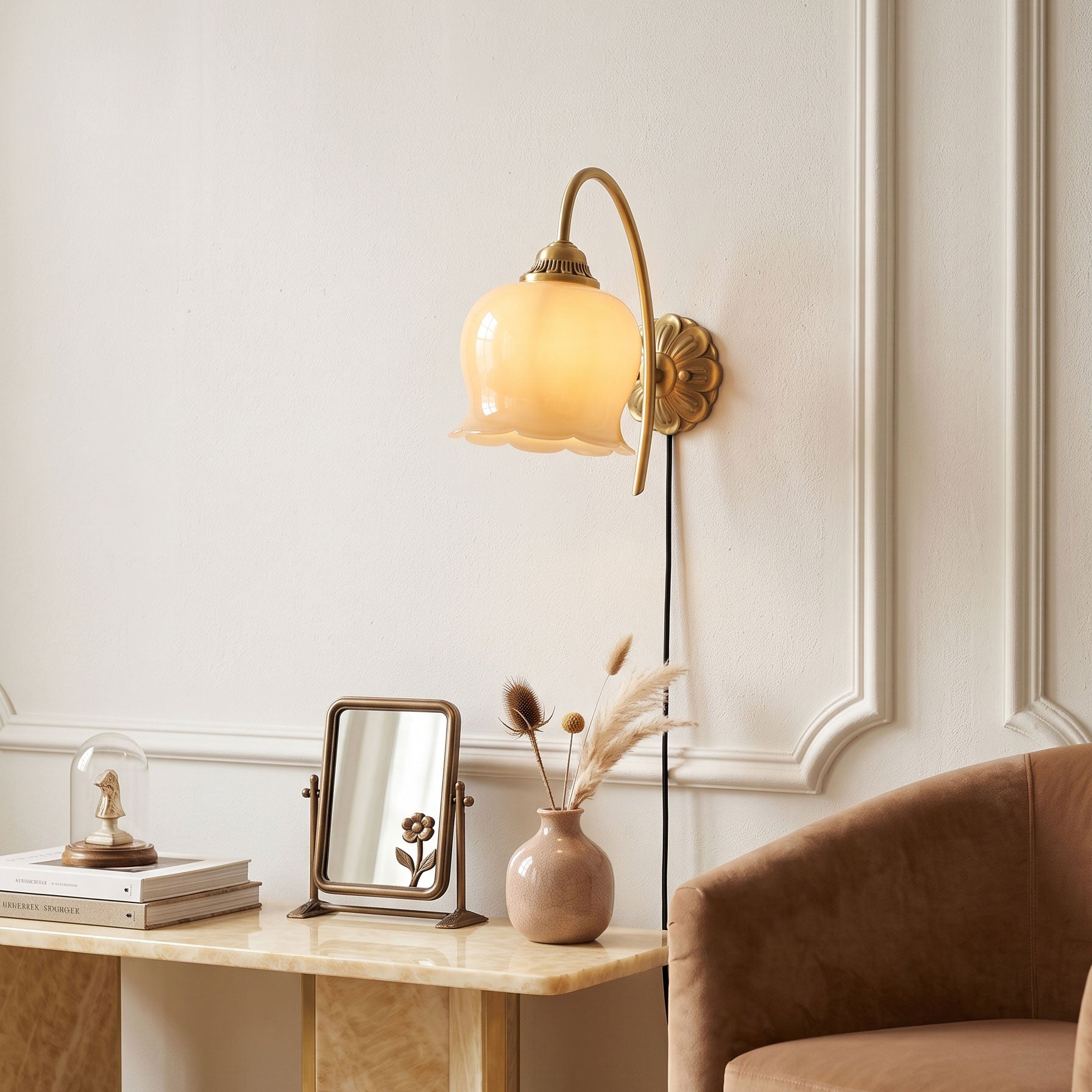 Valley Flower Plug-In Wall Sconce