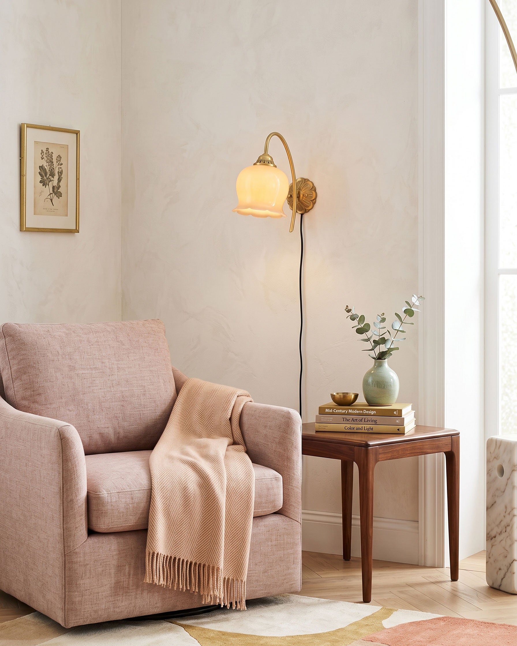 Valley Flower Plug-In Wall Sconce