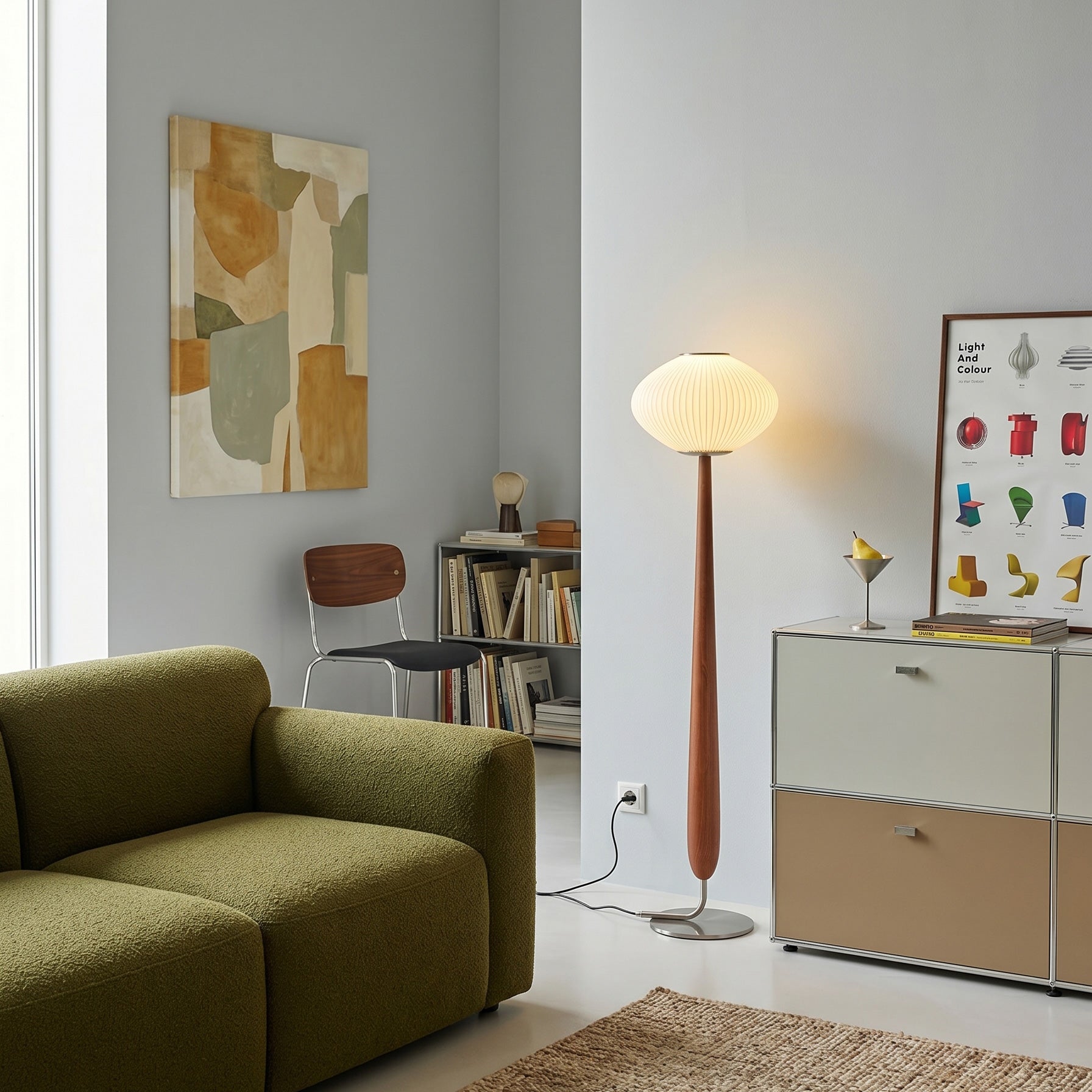 Vance Walnut Floor Lamp