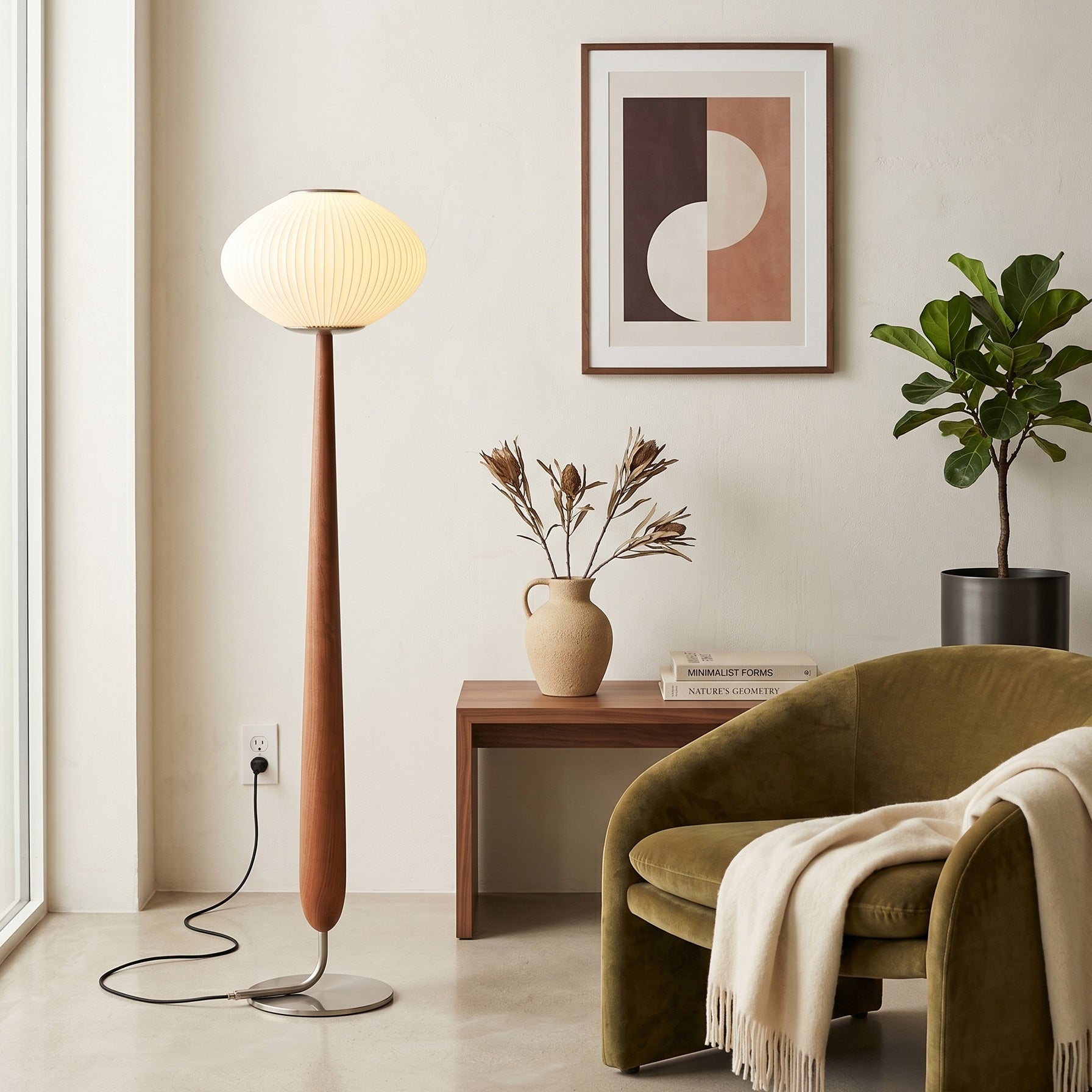 Vance Walnut Floor Lamp