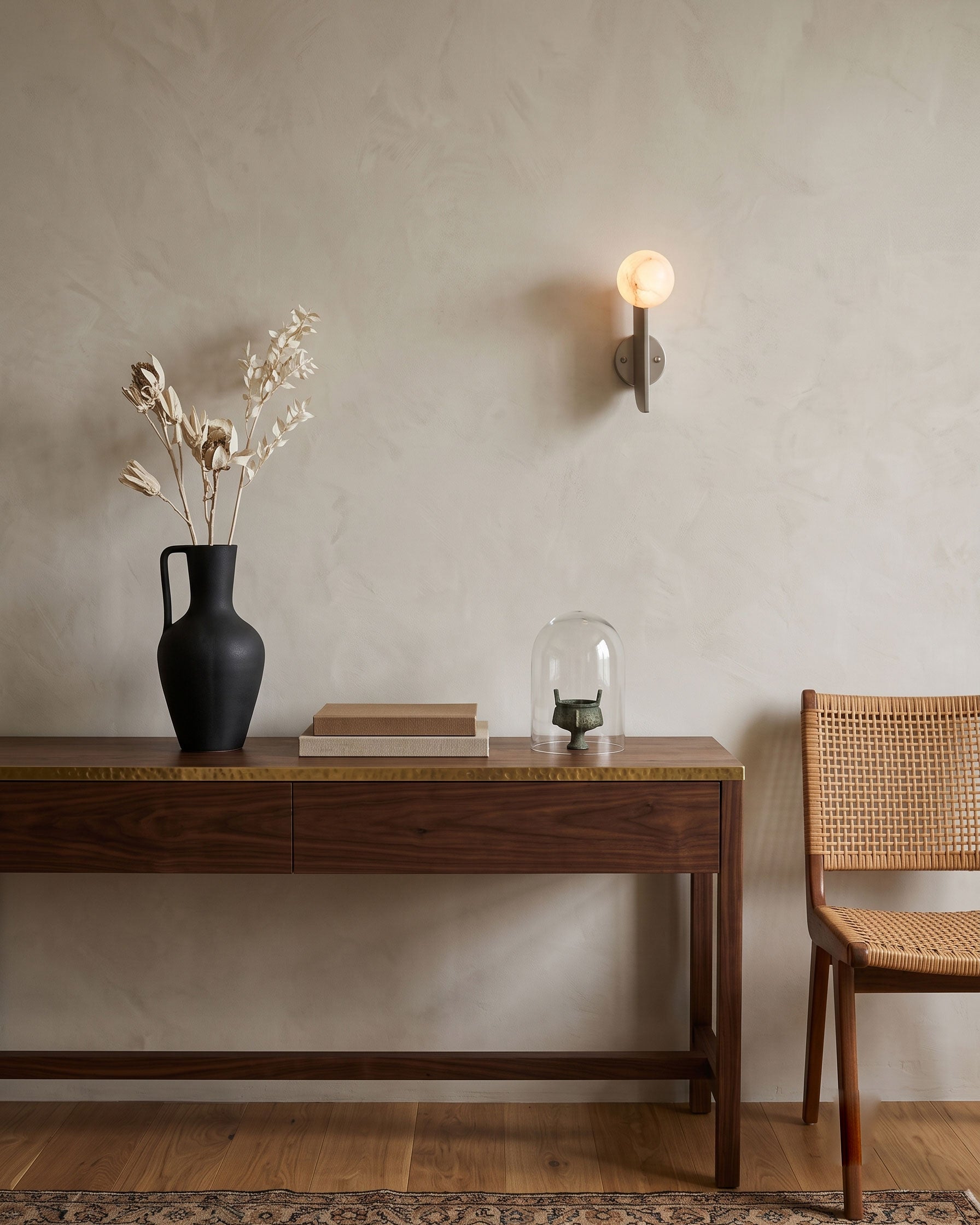 Vaughn Alabaster Sphere Wall Sconce