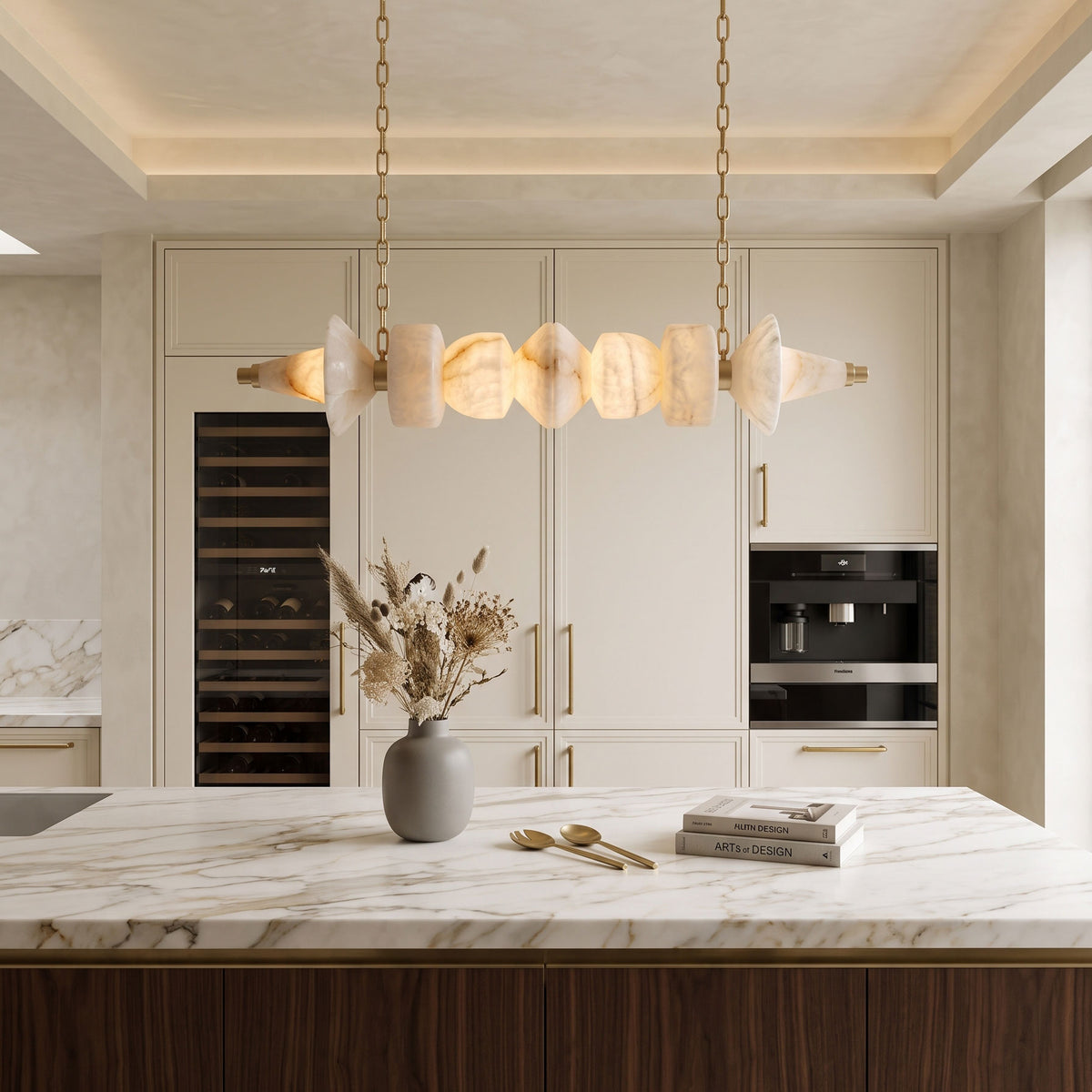 Warrick Linear Alabaster Chandelier