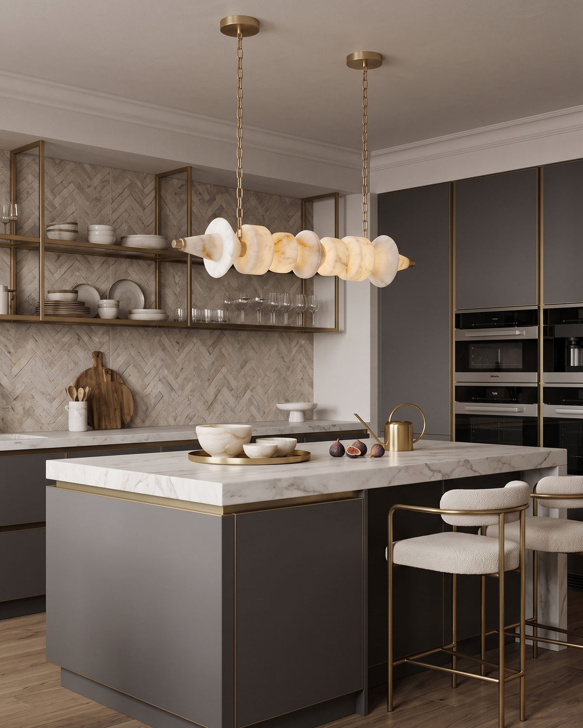 Warrick Linear Alabaster Chandelier