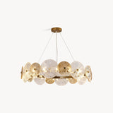 Lampadario Whitaker con dischi in vetro