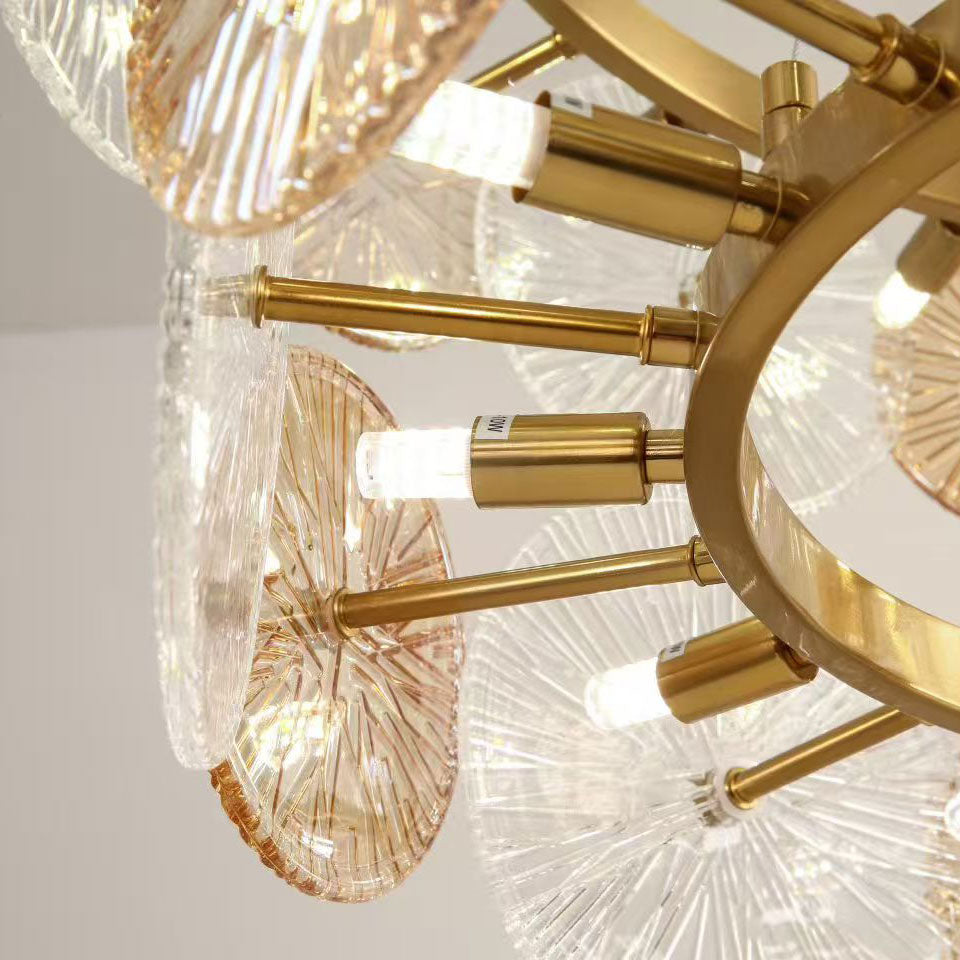 Whitaker Glass Disc Chandelier