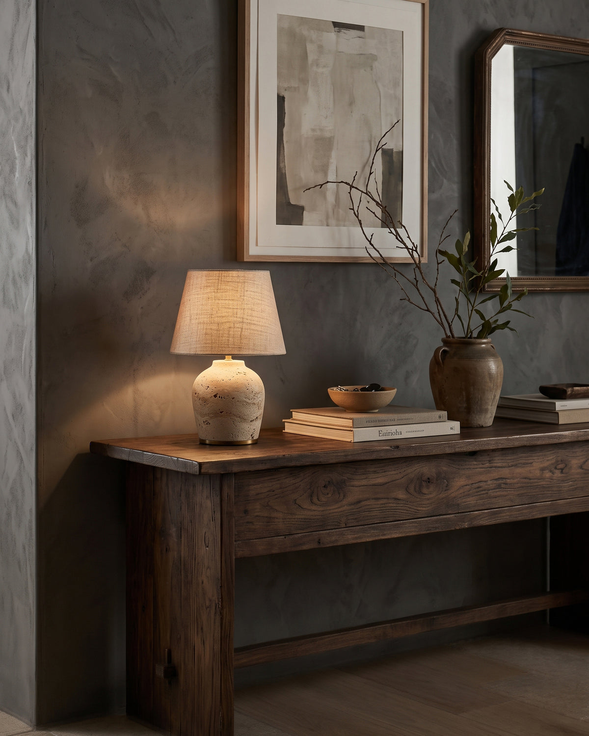 Witten Travertine Table Lamp