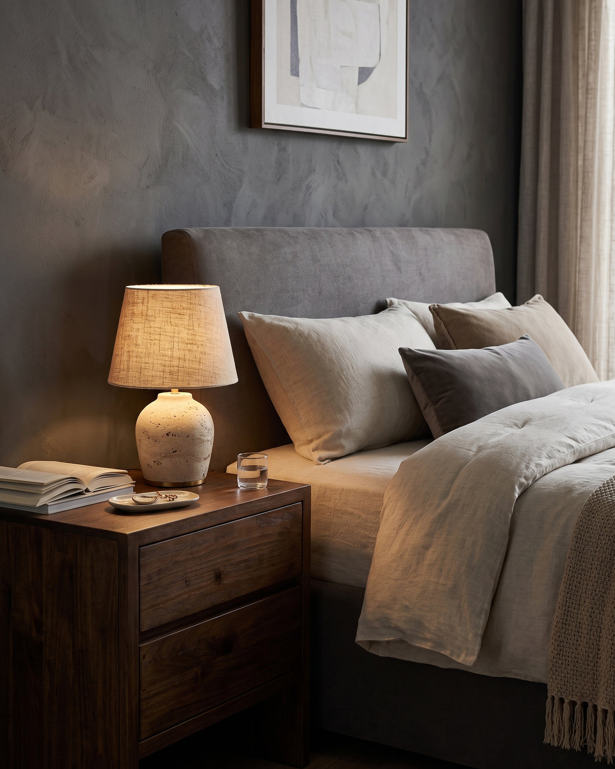 Witten Travertine Table Lamp