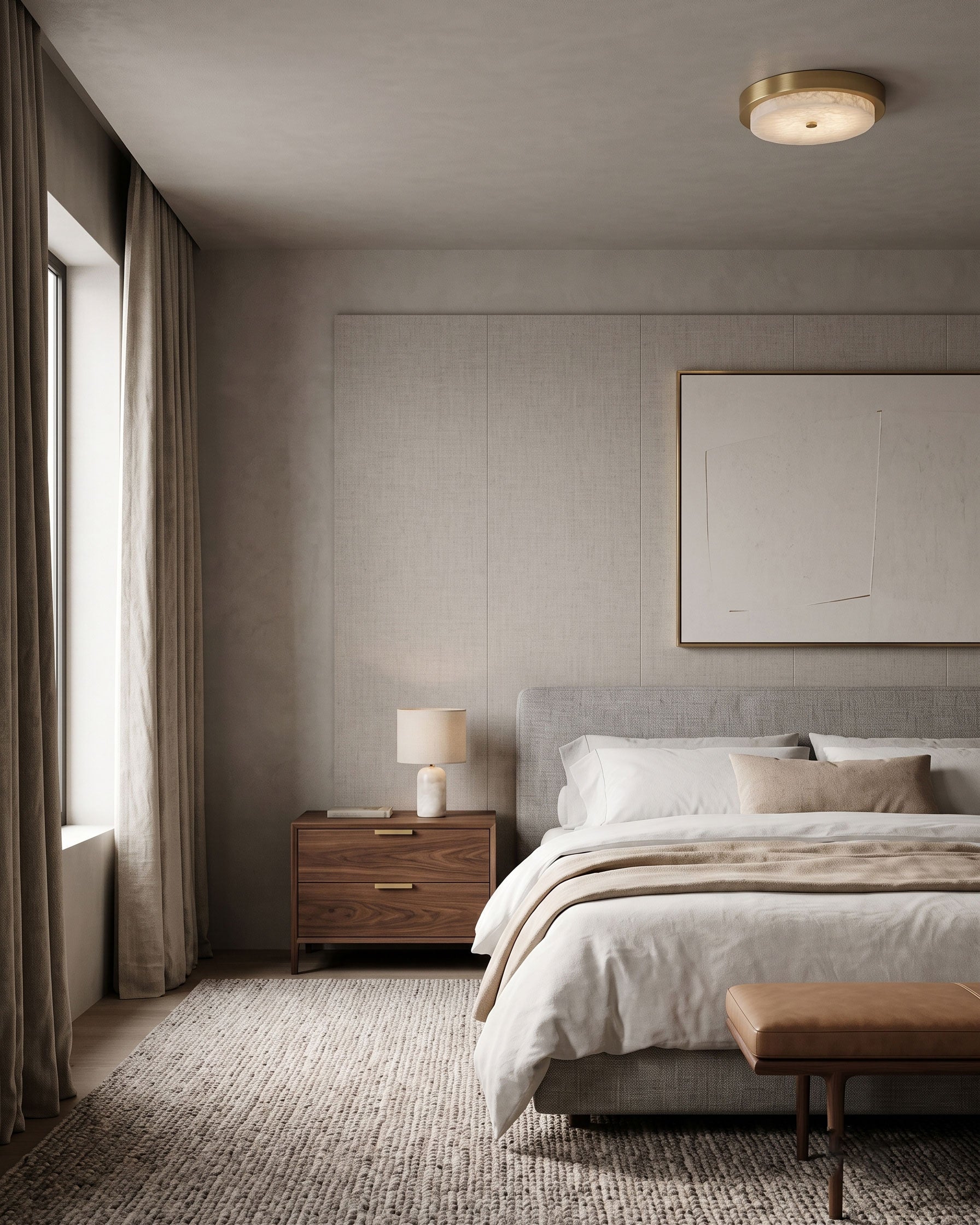 Xanthe Stone Semi-Flush Mount