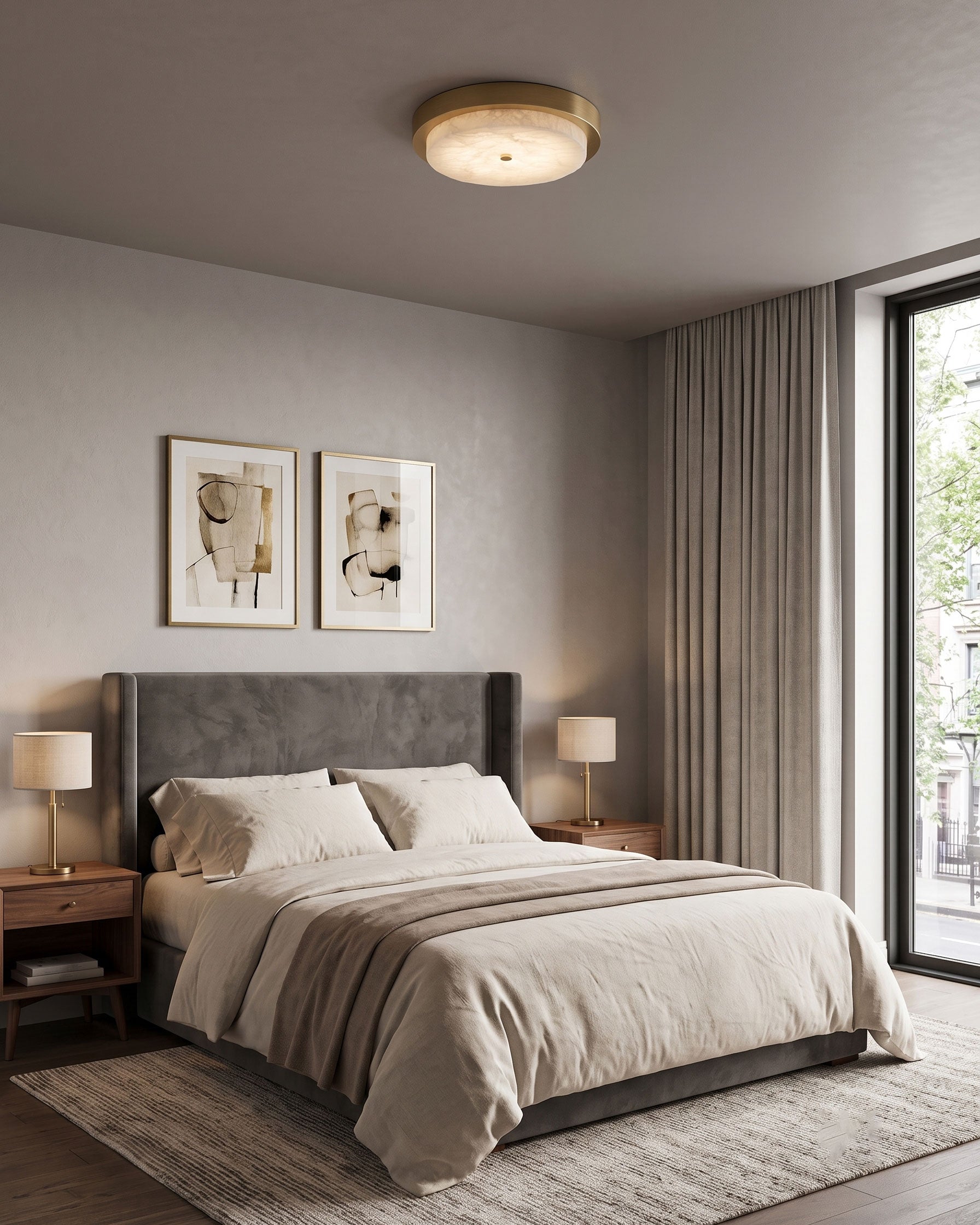 Xanthe Stone Semi-Flush Mount