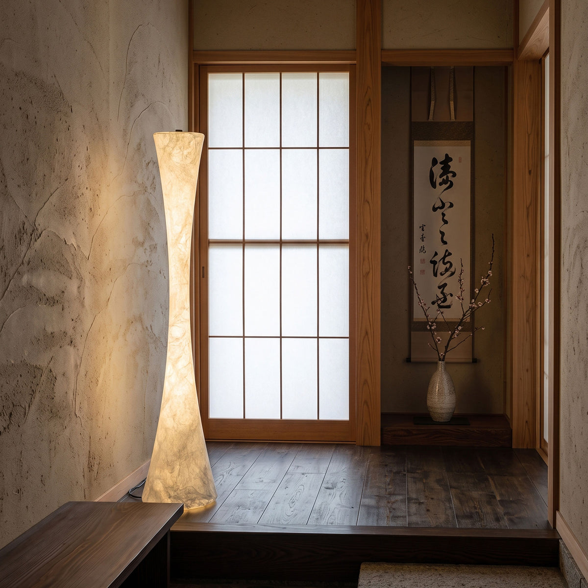 Zadie Mulberry Silk Floor Lamp