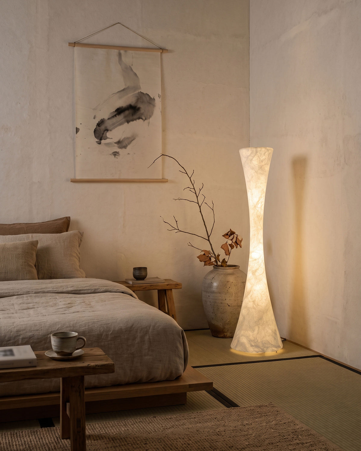 Zadie Mulberry Silk Floor Lamp