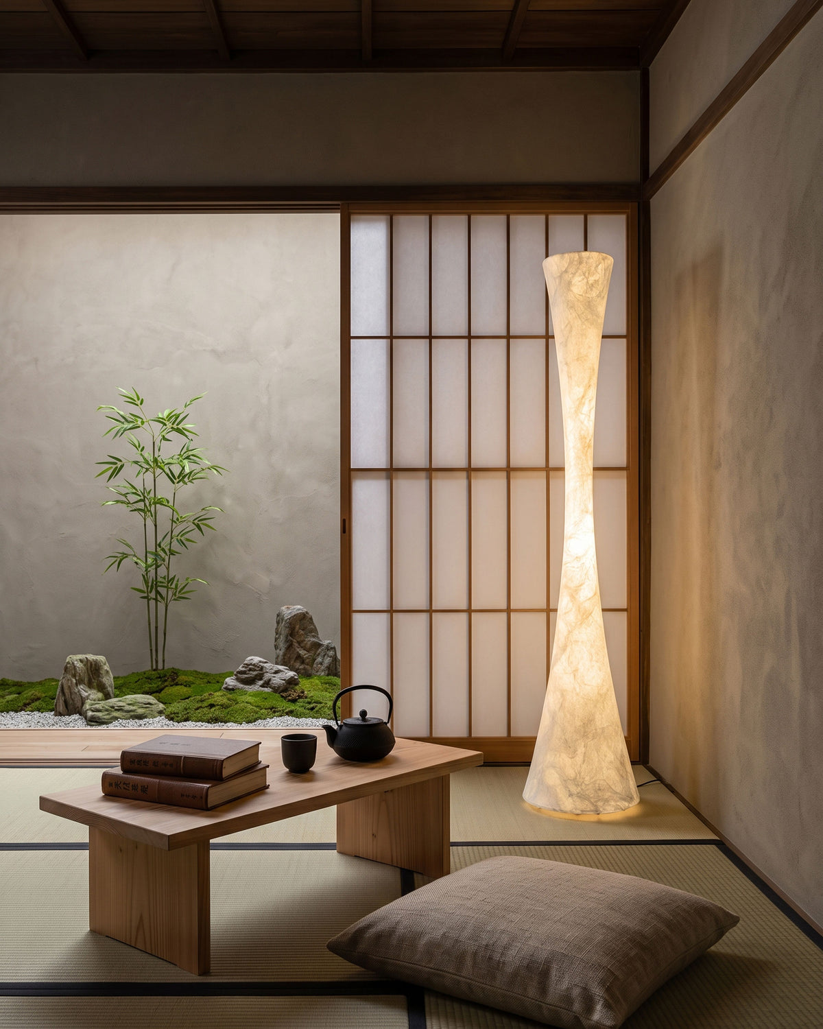 Zadie Mulberry Silk Floor Lamp