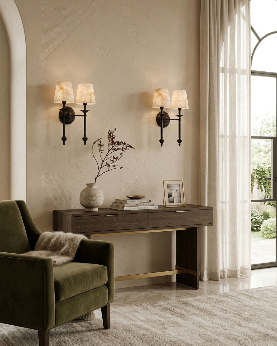 Zalibet Alabaster Wall Sconce