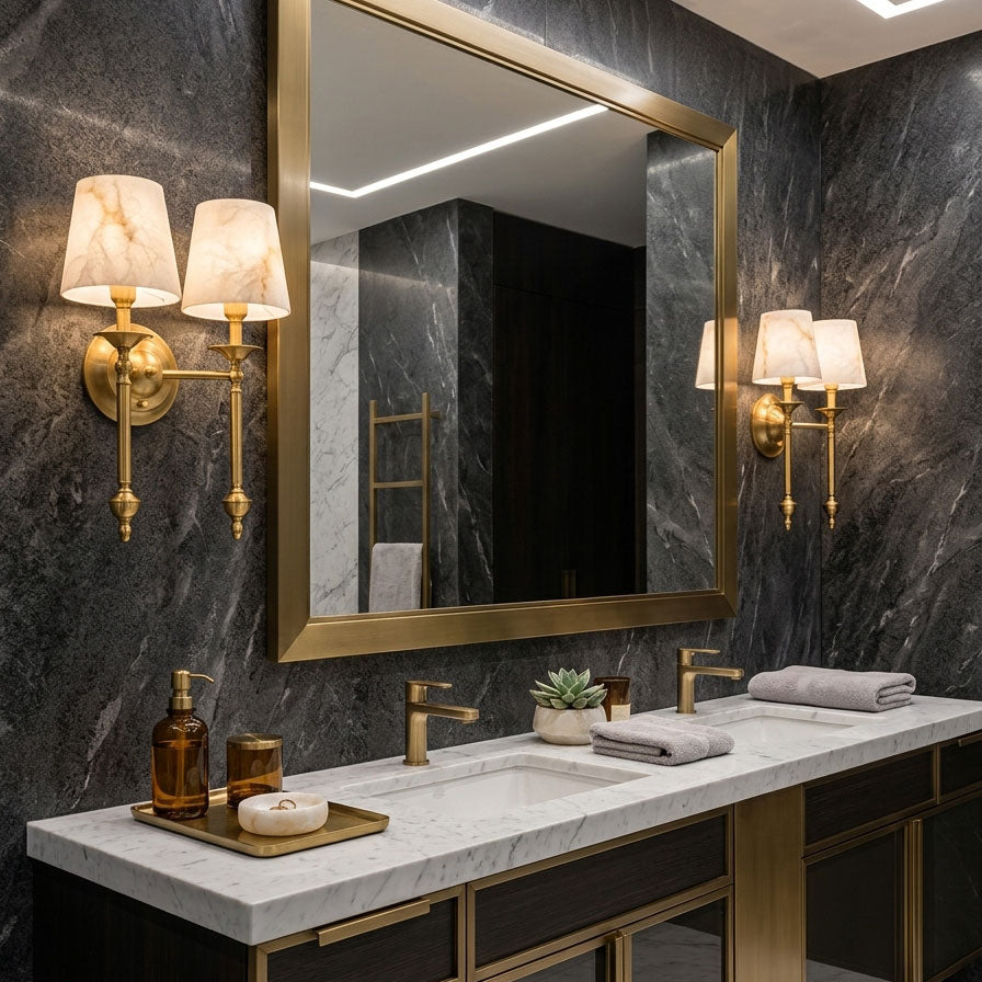 Zalibet Alabaster Wall Sconce