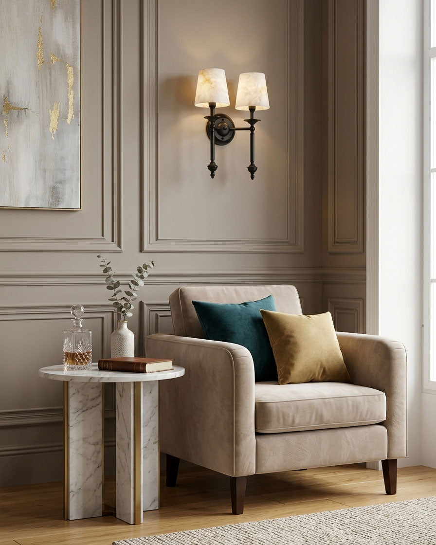 Zalibet Alabaster Wall Sconce
