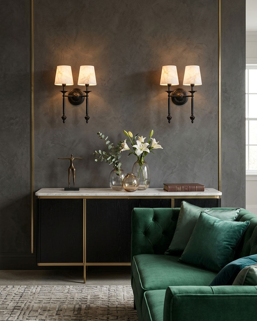 Zalibet Alabaster Wall Sconce