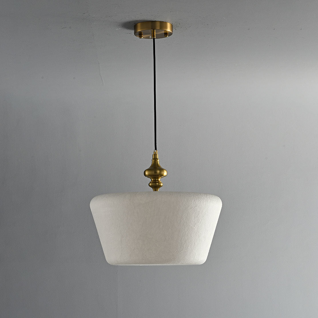 Zebulon Mulberry Silk Pendant Light