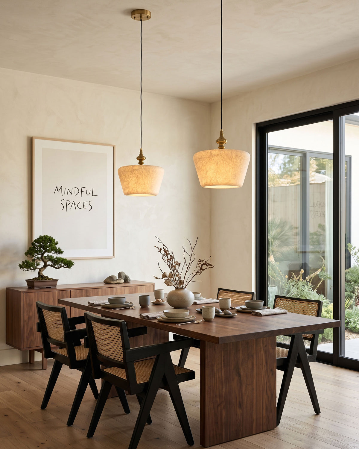 Zebulon Mulberry Silk Pendant Light