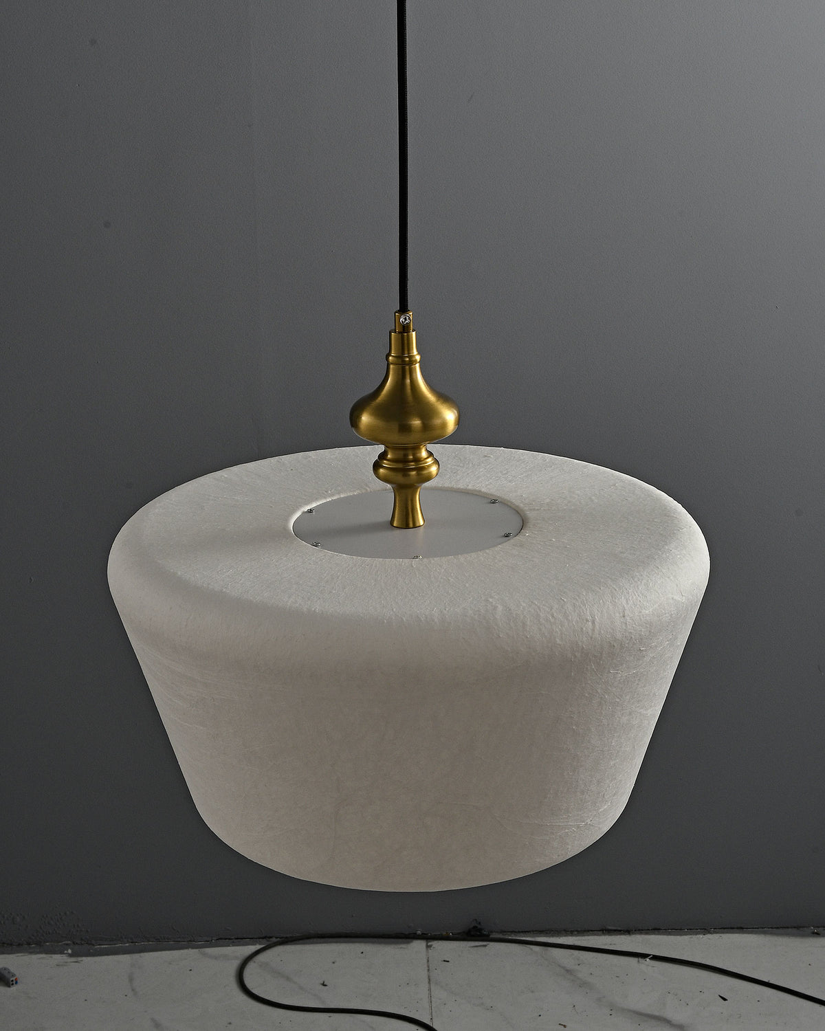 Zebulon Mulberry Silk Pendant Light