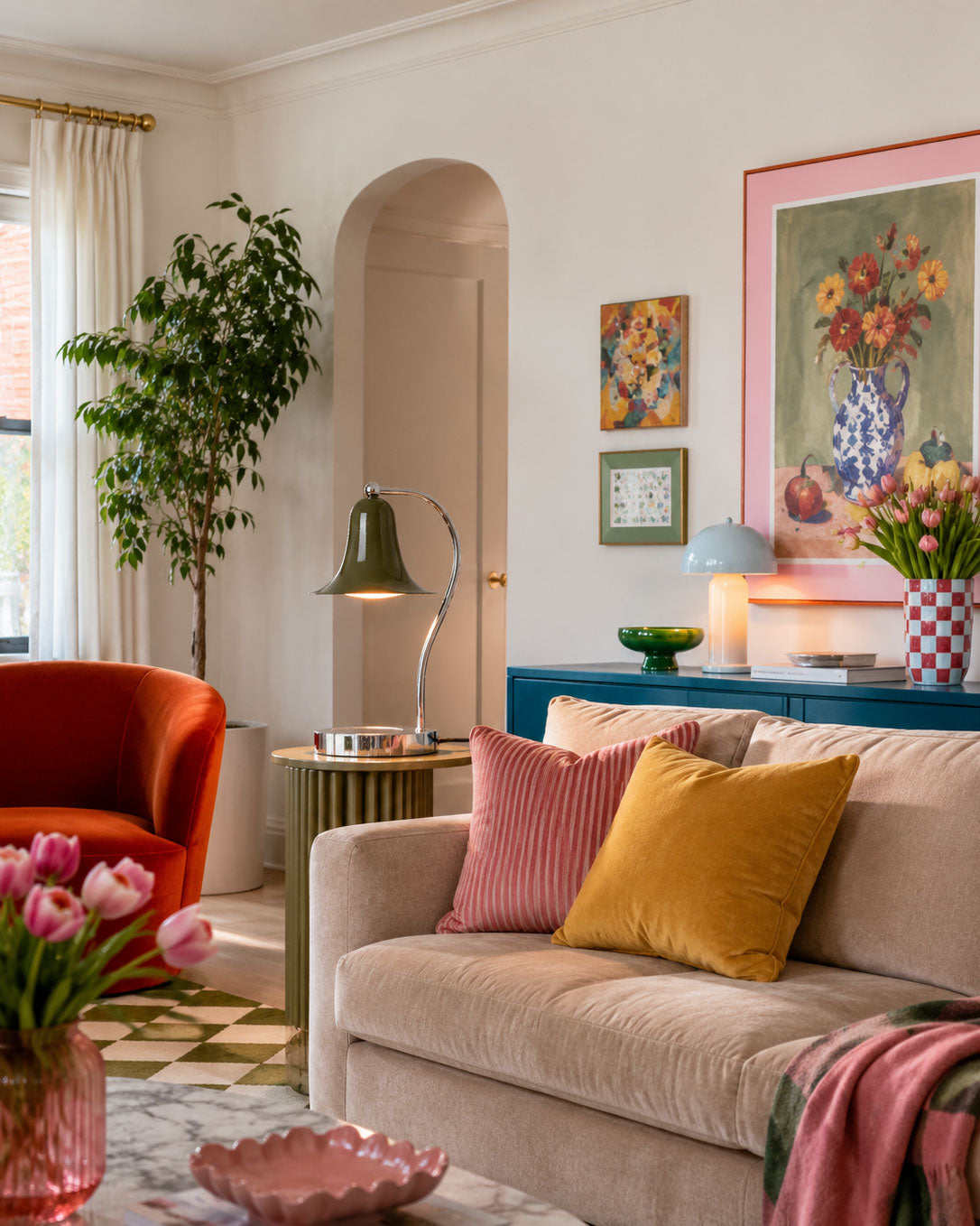 Zenobia Colorful Candle Table Lamp