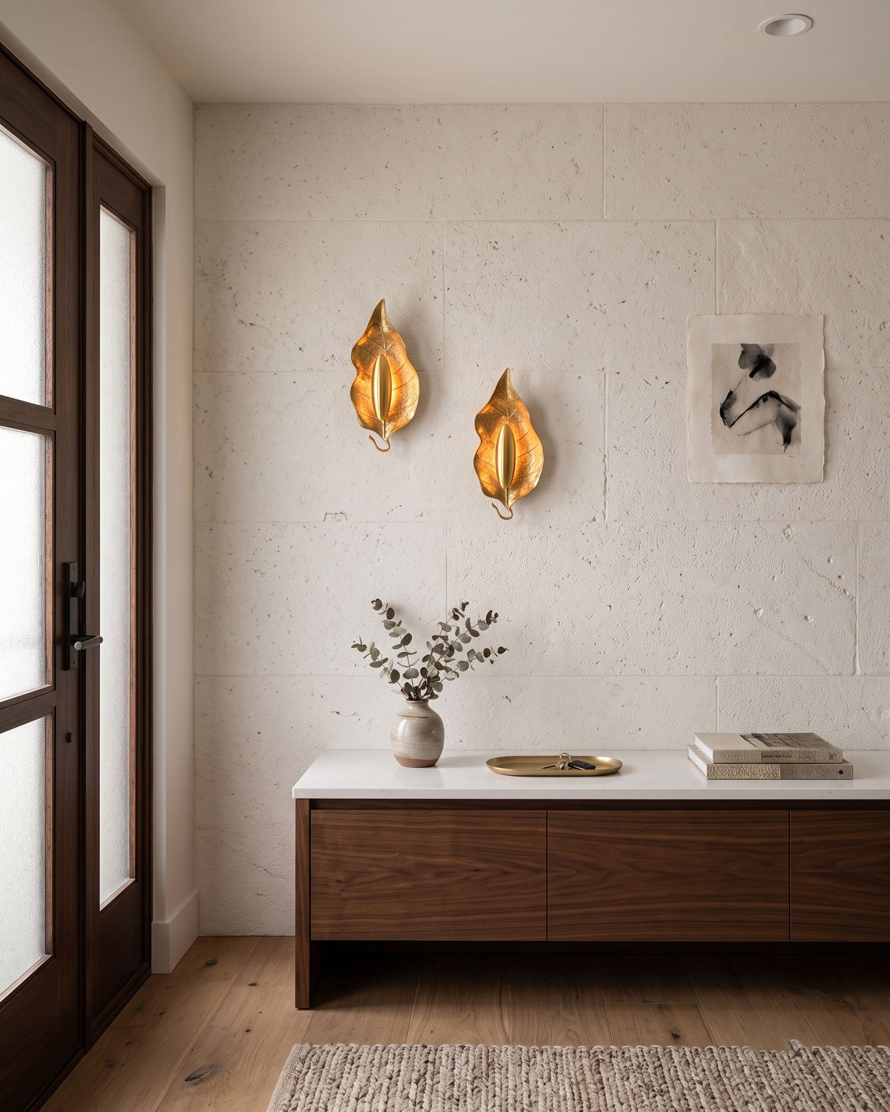 Rayonshine Zephyr Golden Leaf Wall Sconce — Detail View 10