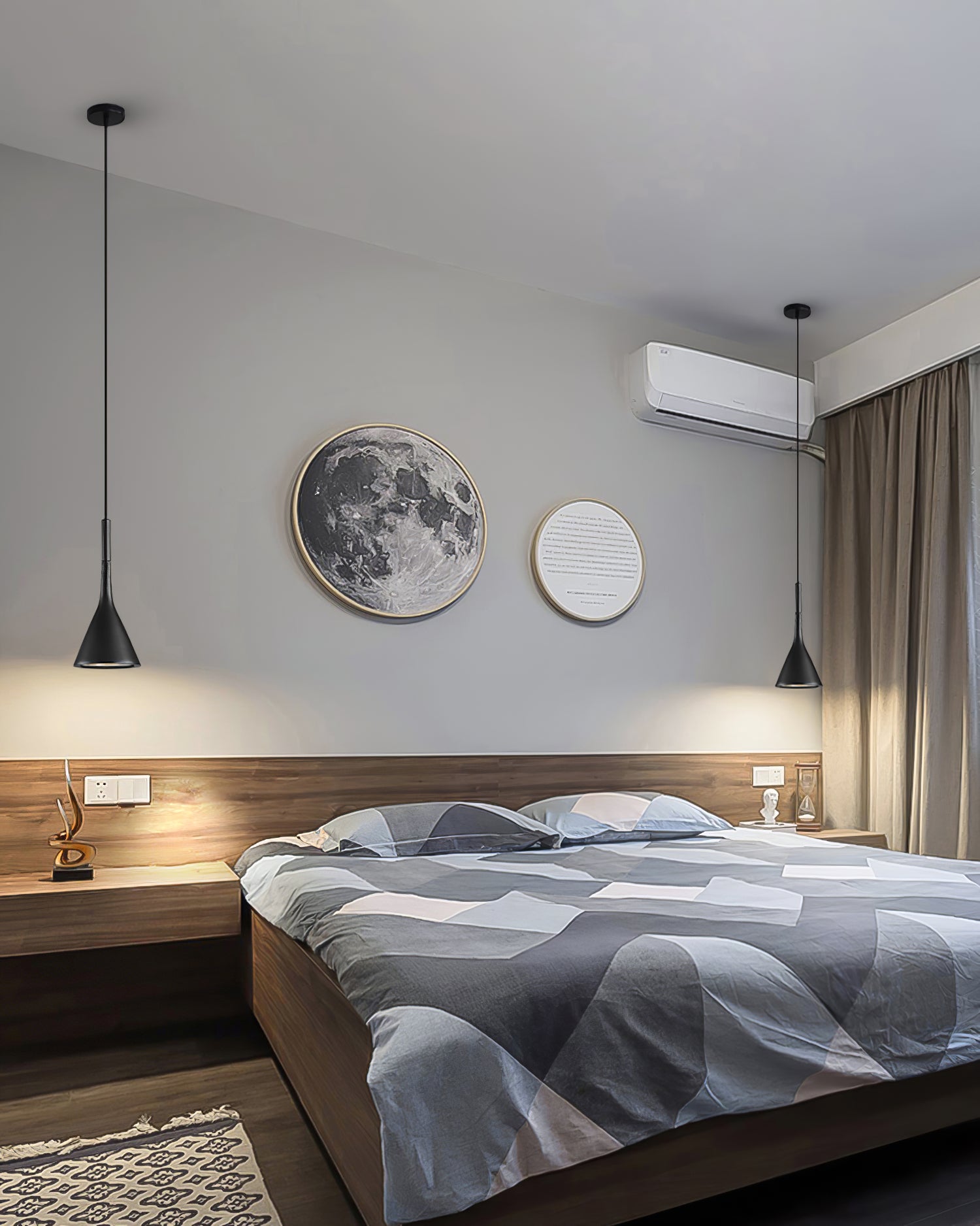 Lampe à suspension en résine Aplomb