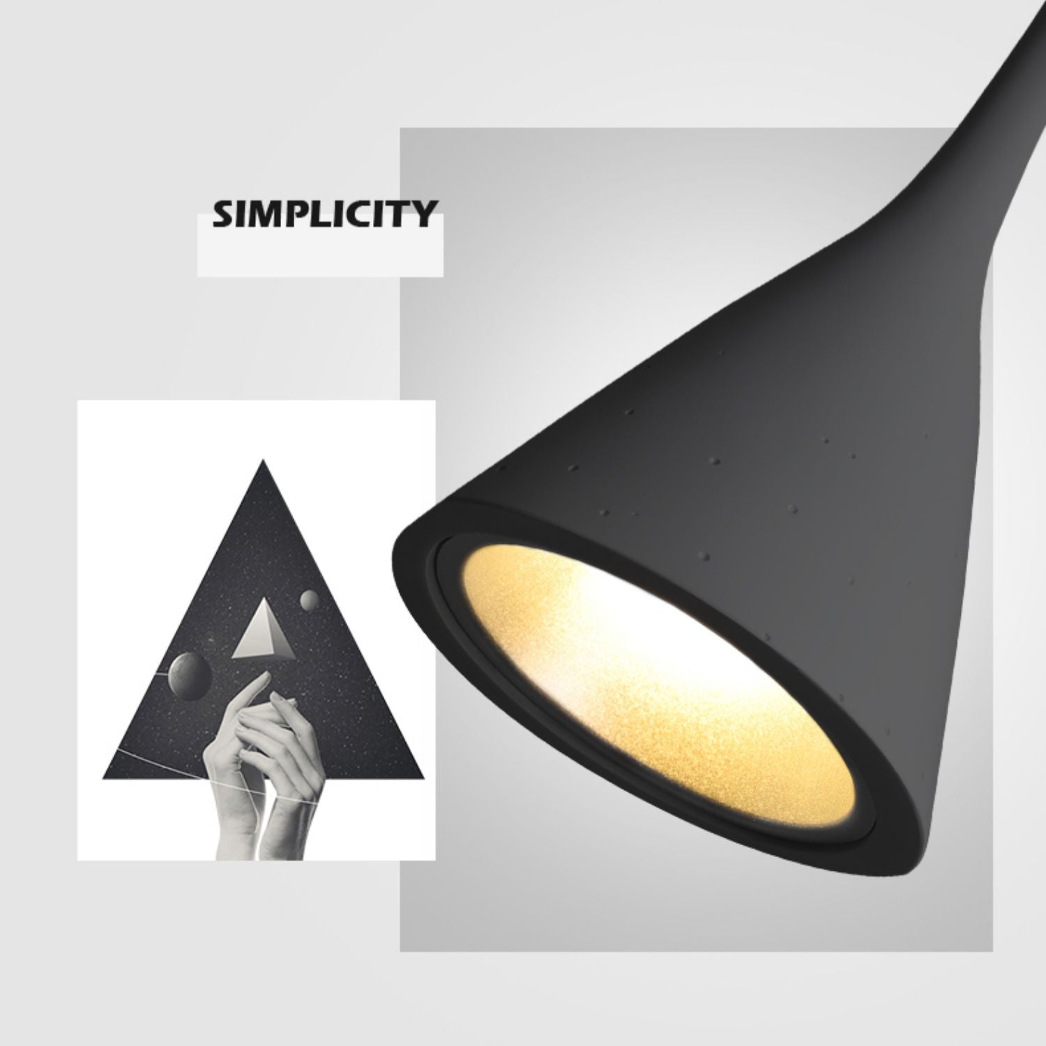 Lampe à suspension en résine Aplomb