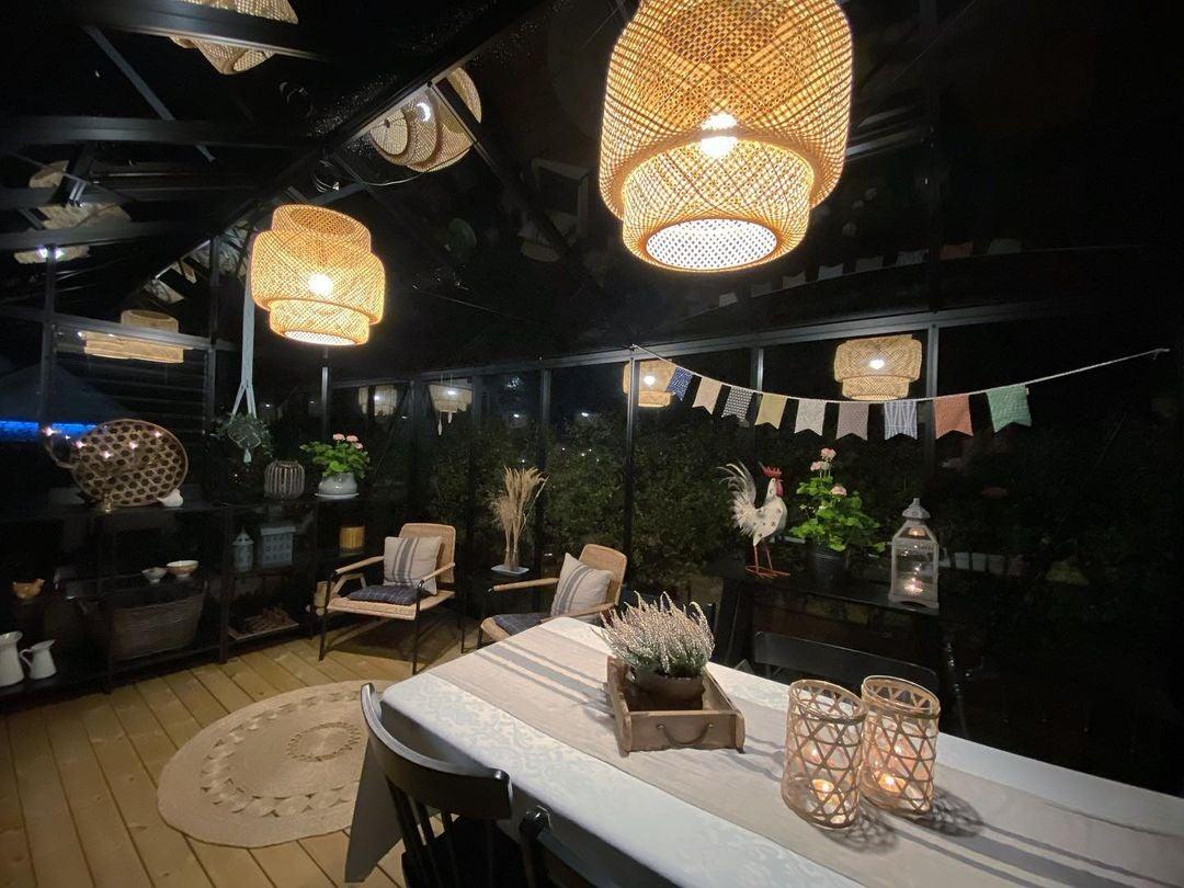 Pendelleuchte aus Bambus