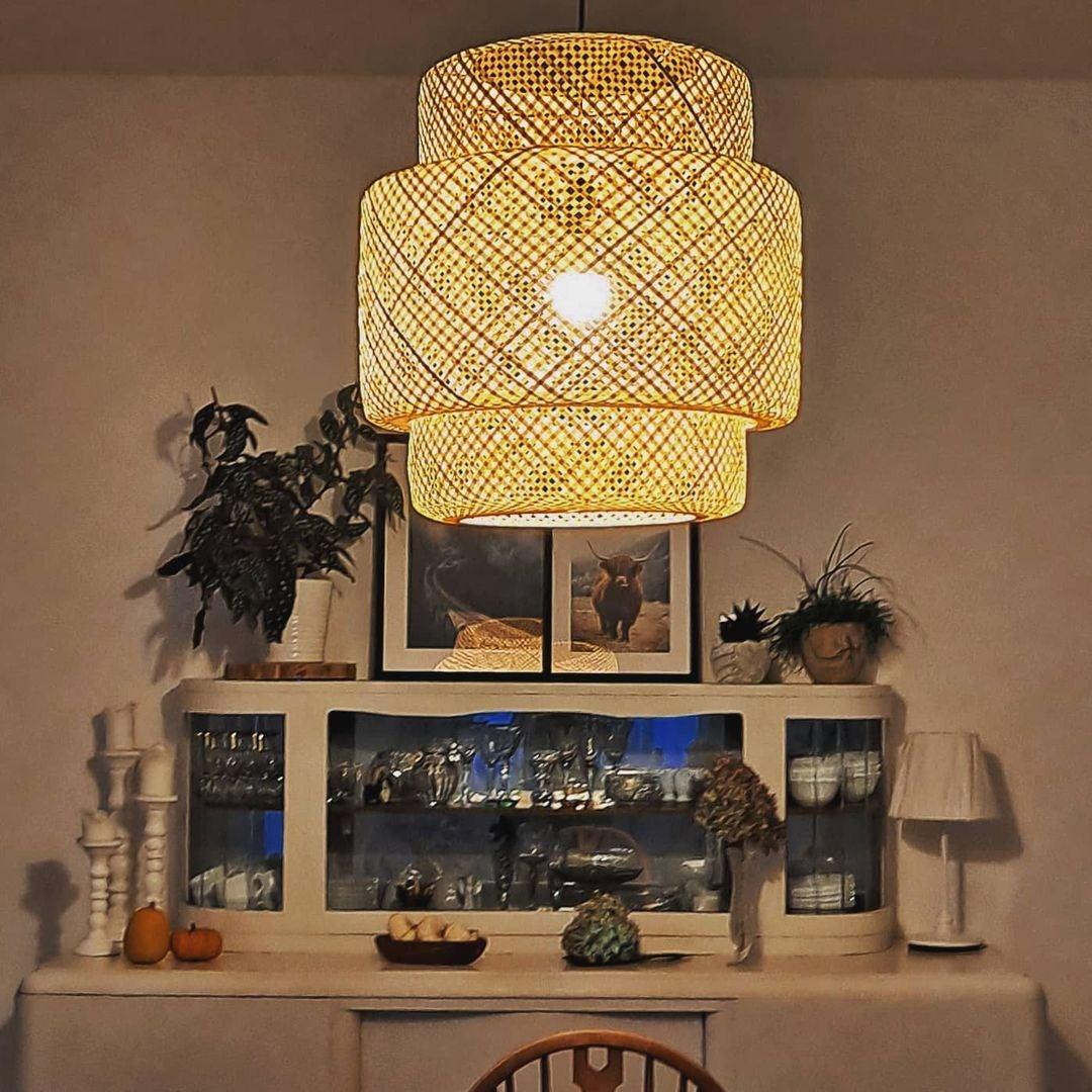 Pendelleuchte aus Bambus