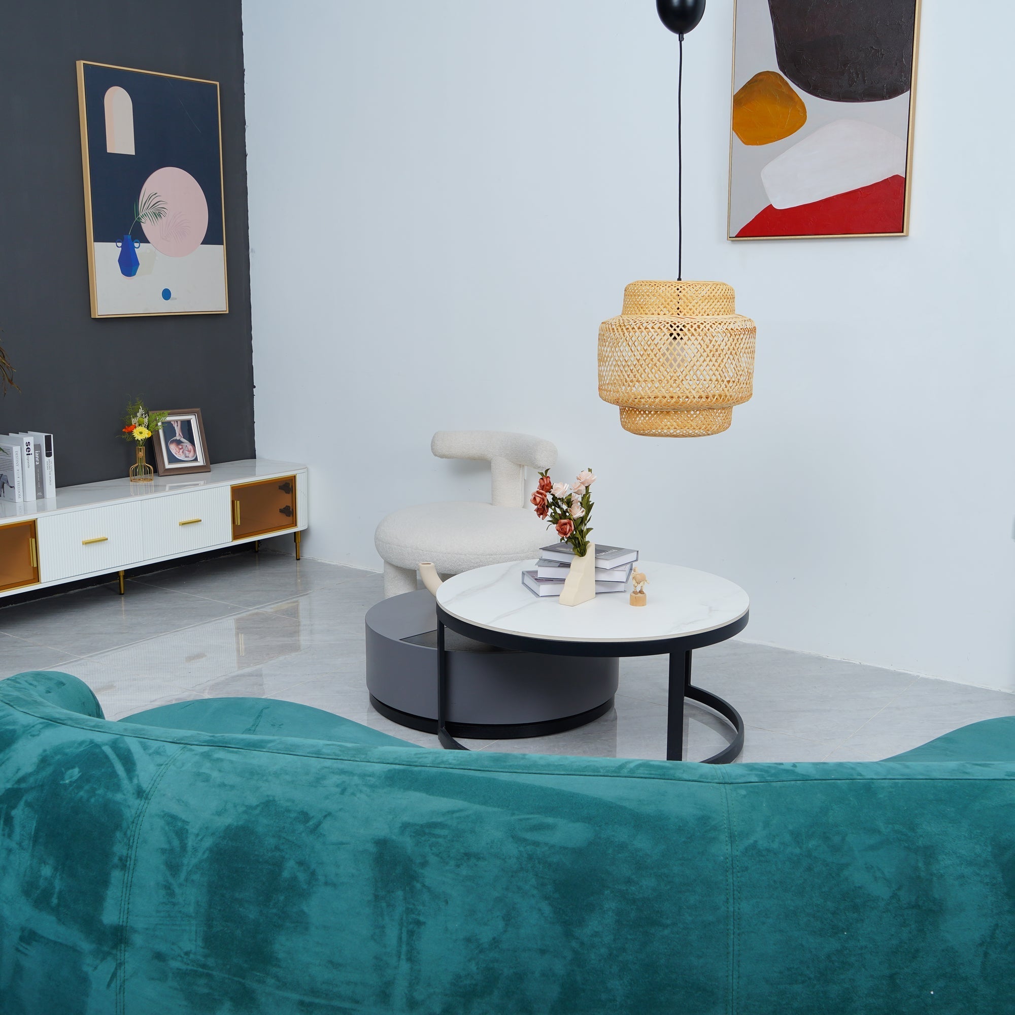 Pendelleuchte aus Bambus