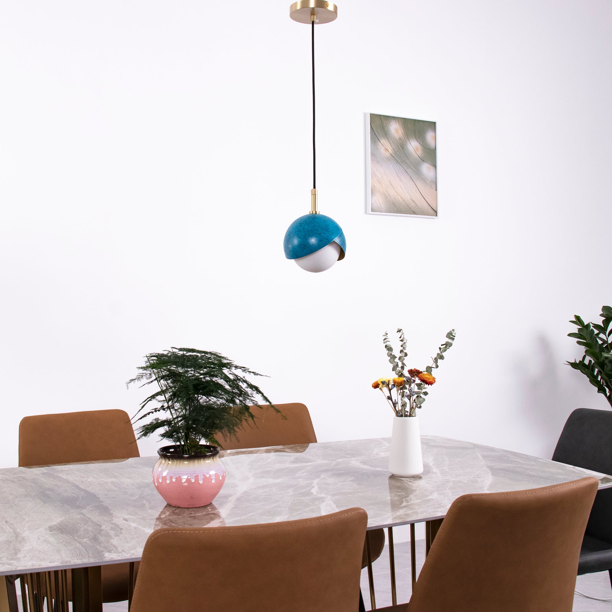 Lampe suspendue à boucles d'oreilles