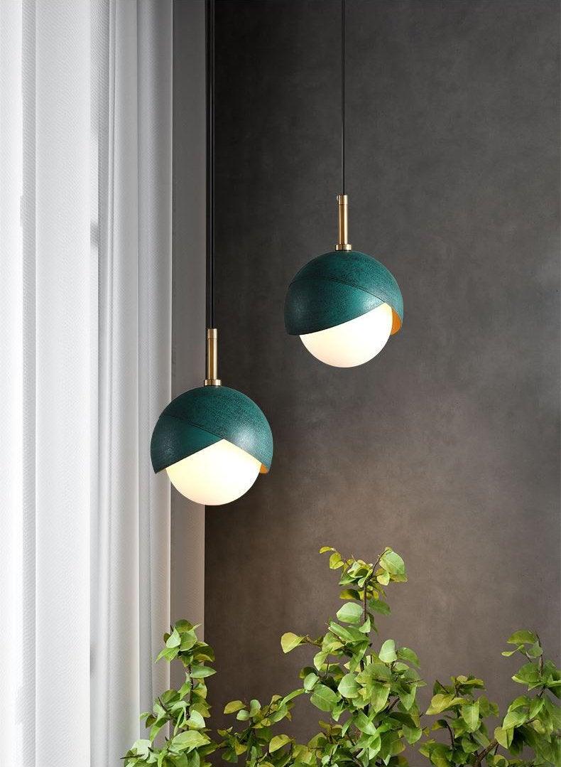 Lampe suspendue à boucles d'oreilles