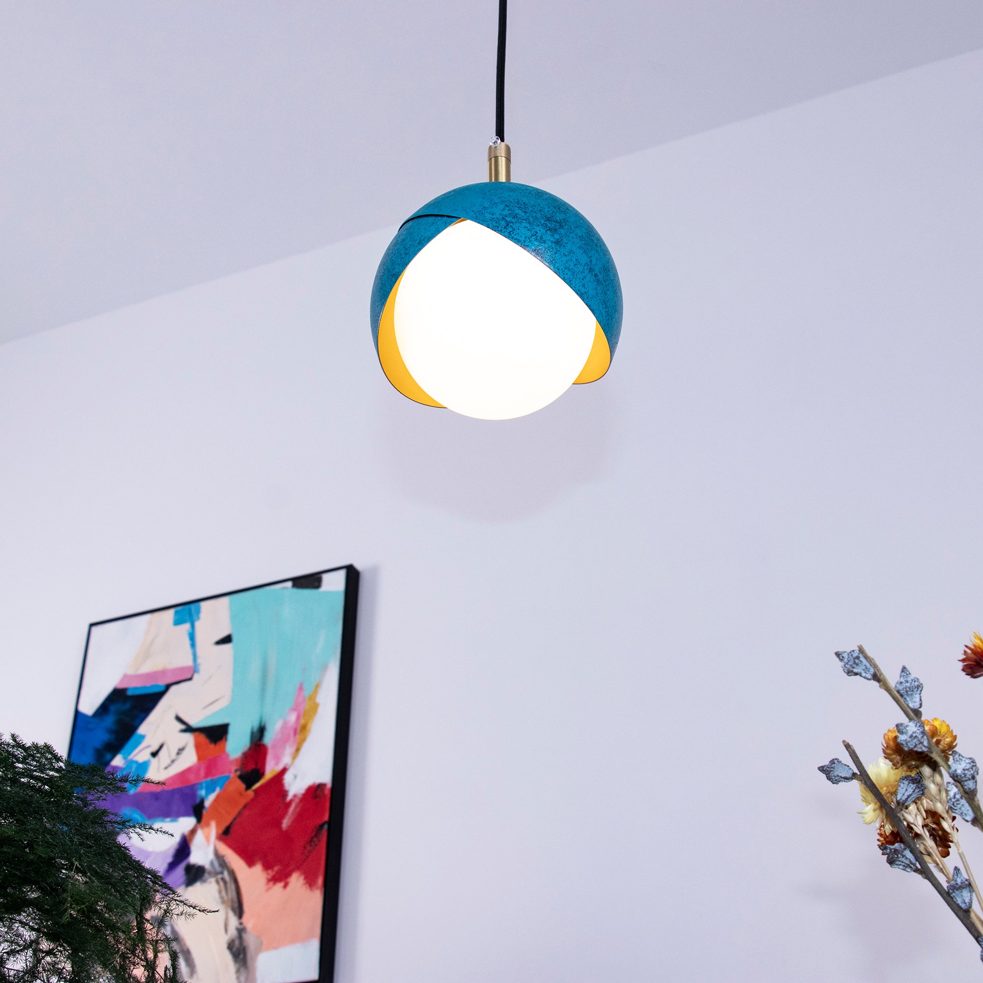 Lampe suspendue à boucles d'oreilles