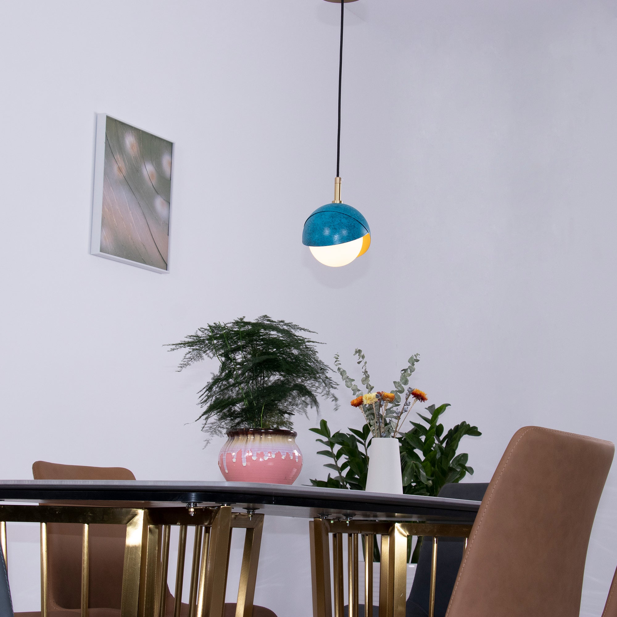 Lampe suspendue à boucles d'oreilles