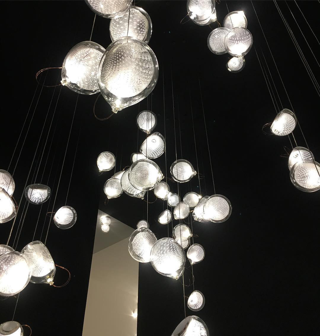 White and Clear Glass Pendant Light
