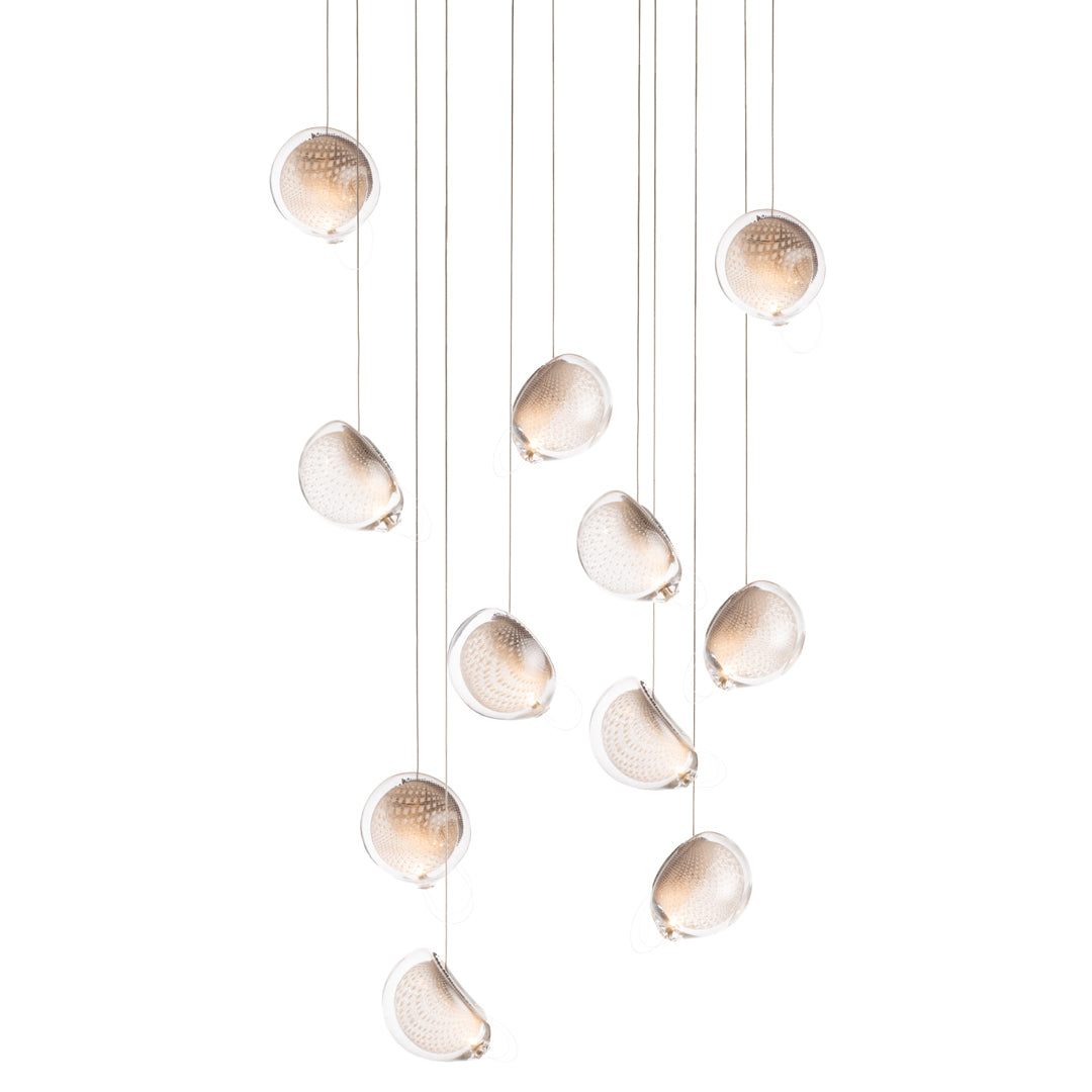 White and Clear Glass Pendant Light