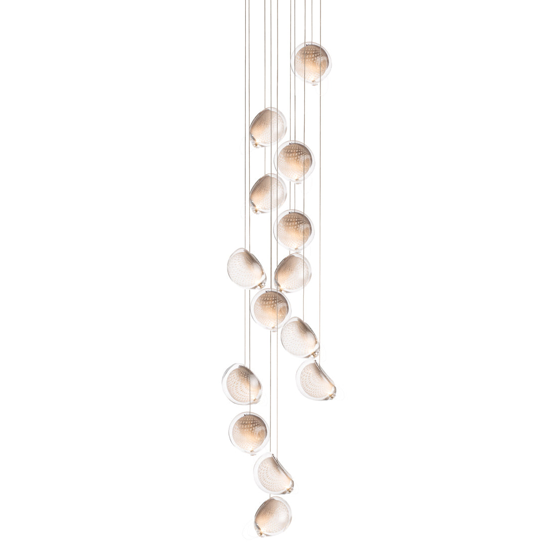 White and Clear Glass Pendant Light